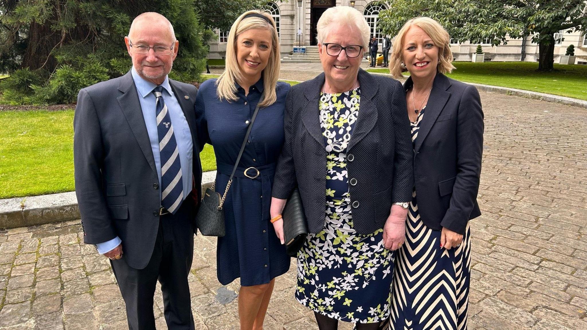 Rob Burrow's family members, including his parents Geoff and Irene