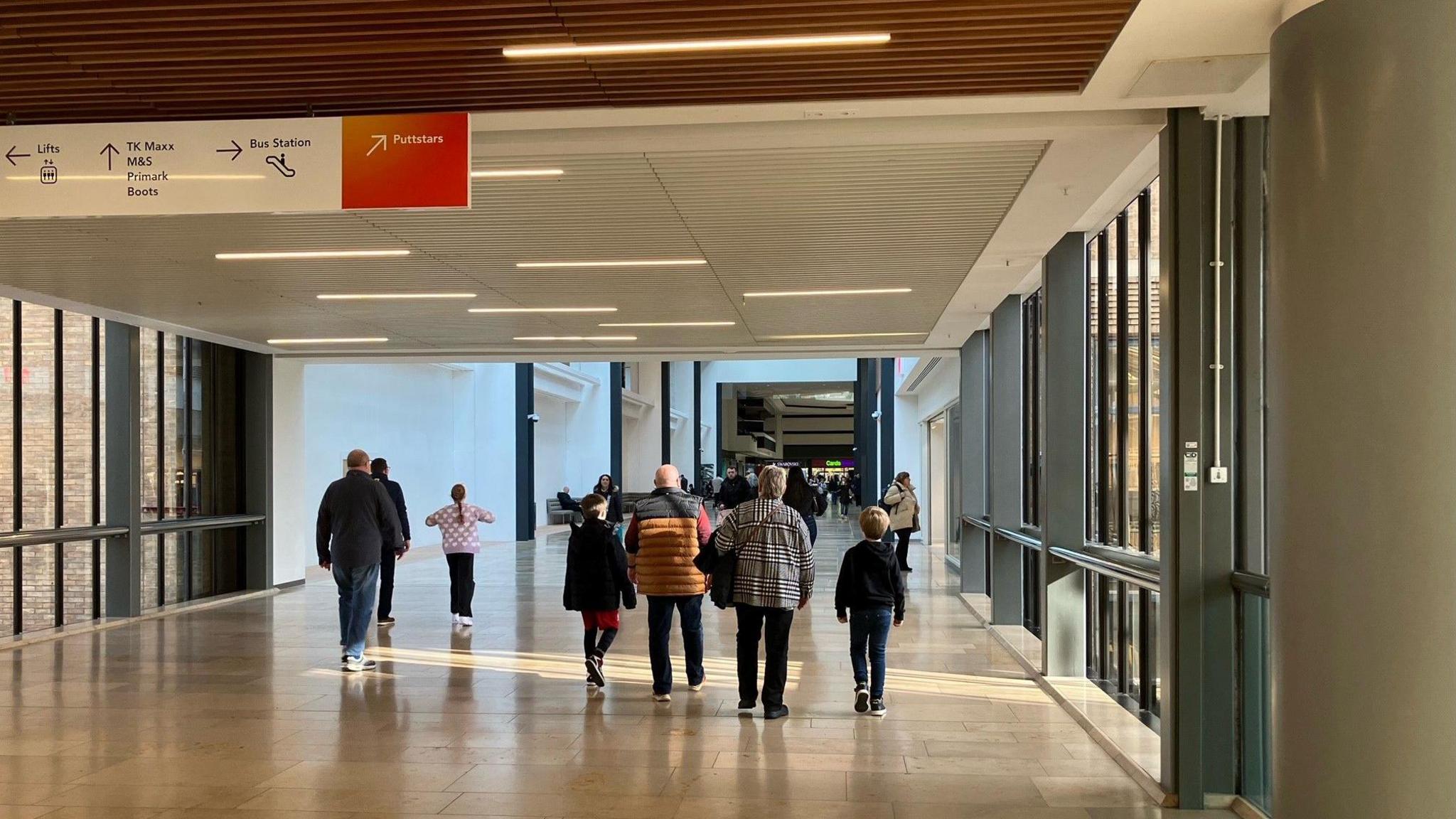 Shoppers at Queensgate 