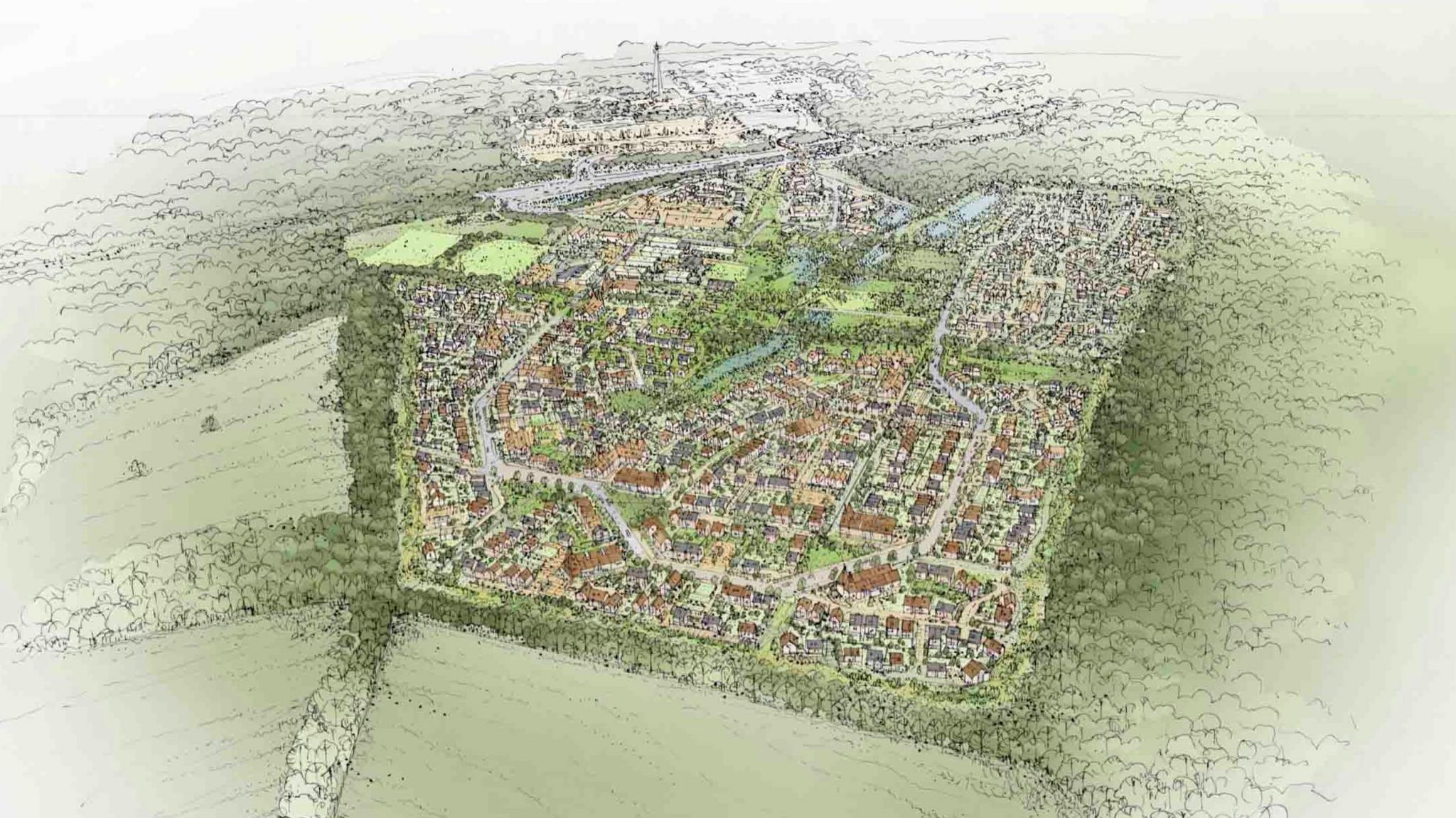 An impression of the proposed development looking north. Picture courtesy of Shaptor. 