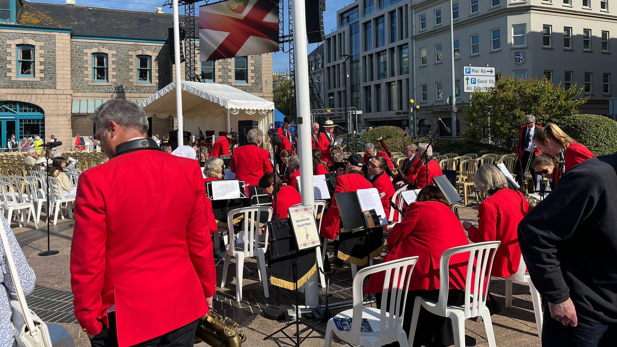 Concert band at Weighbridge for Liberation Day