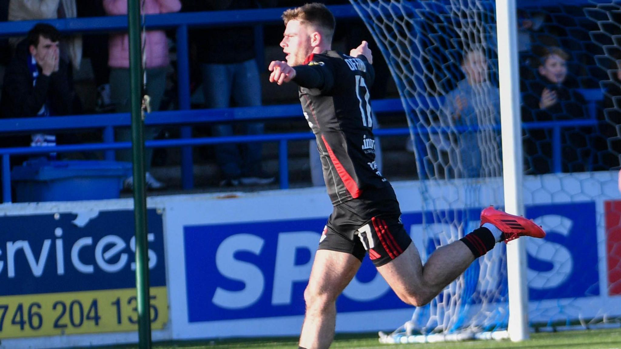 Kieran Offord celebrates scoring 