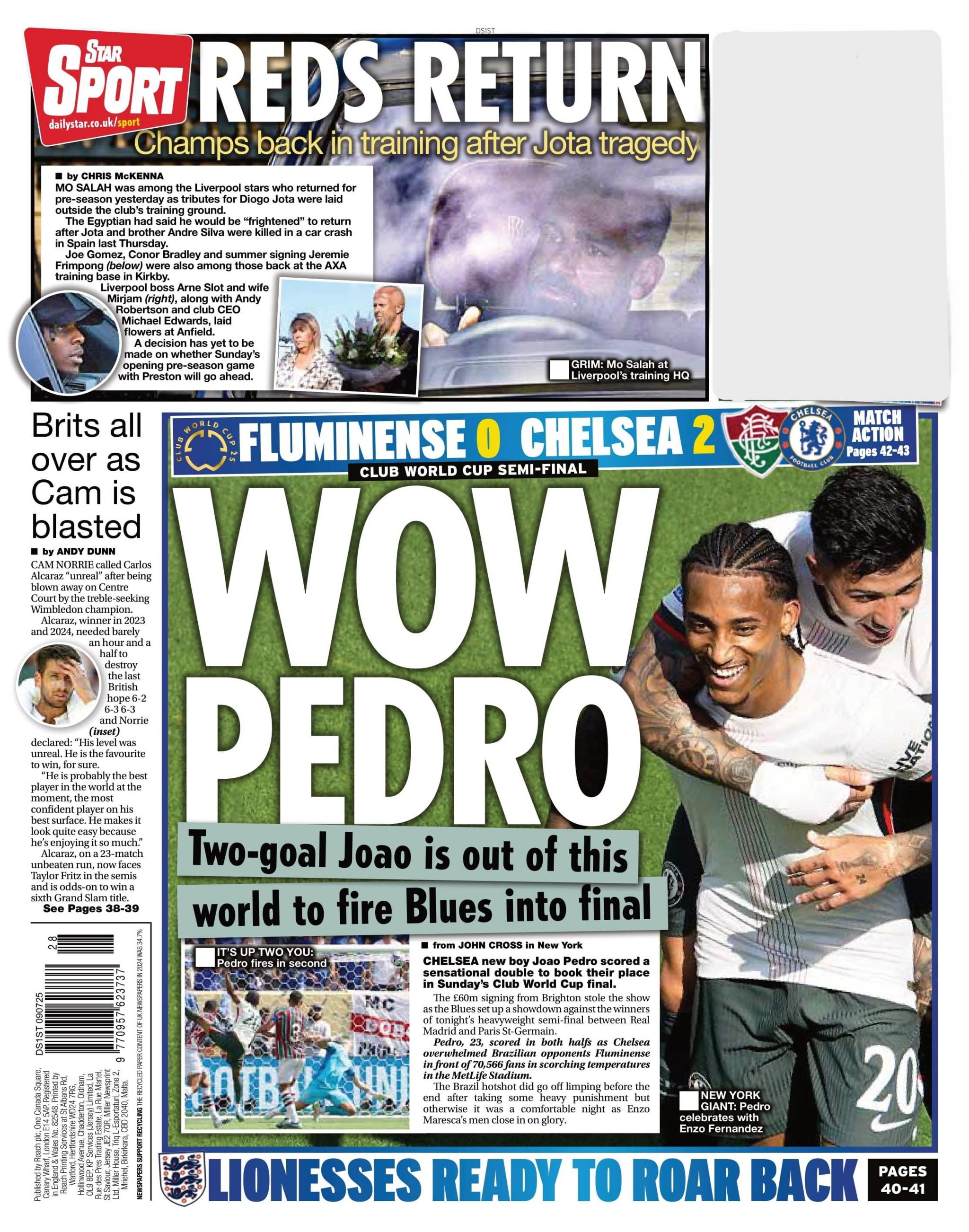 Daily Star back page