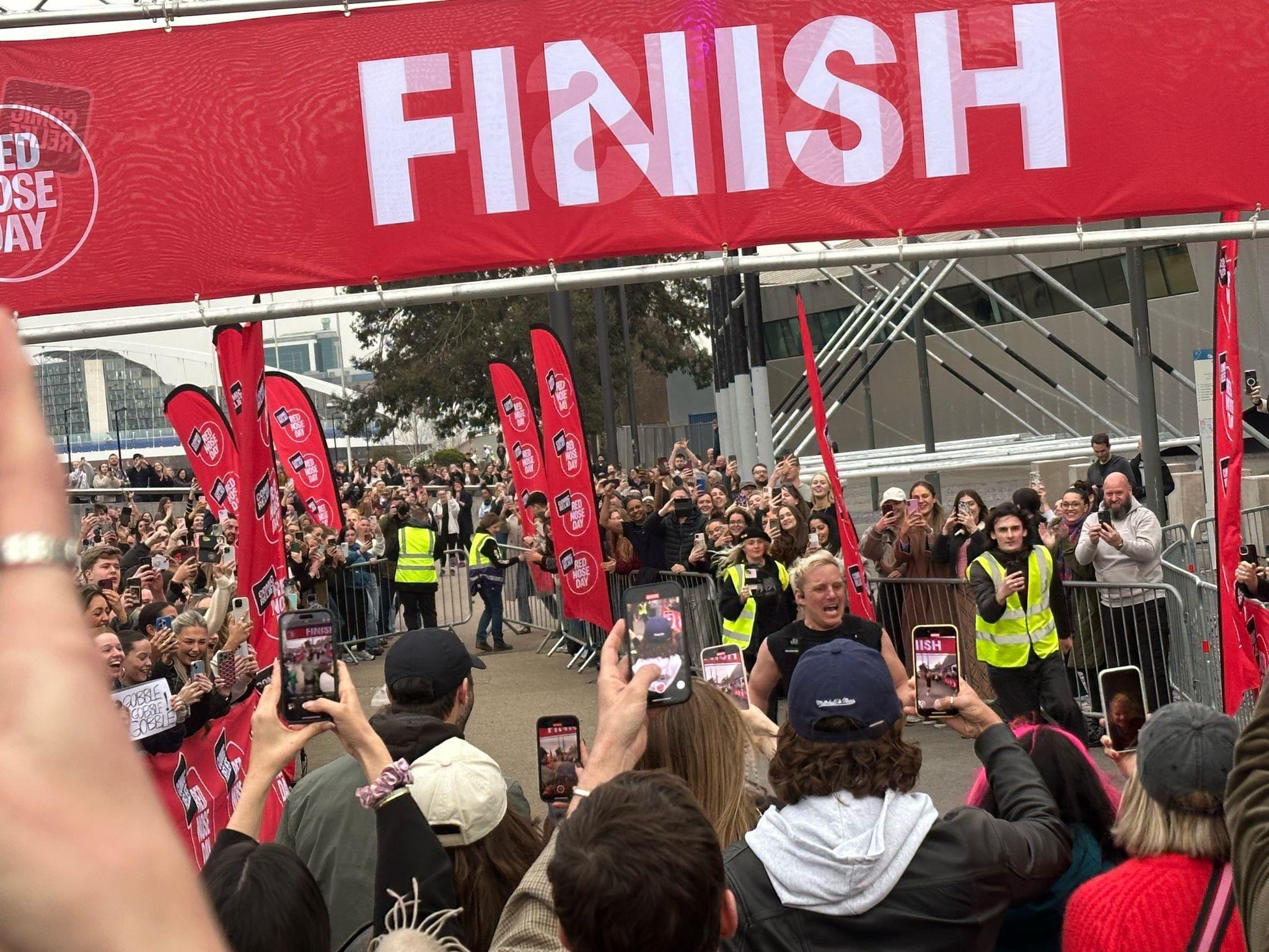 Jamie Laing completes Ultra Marathon Man challenge