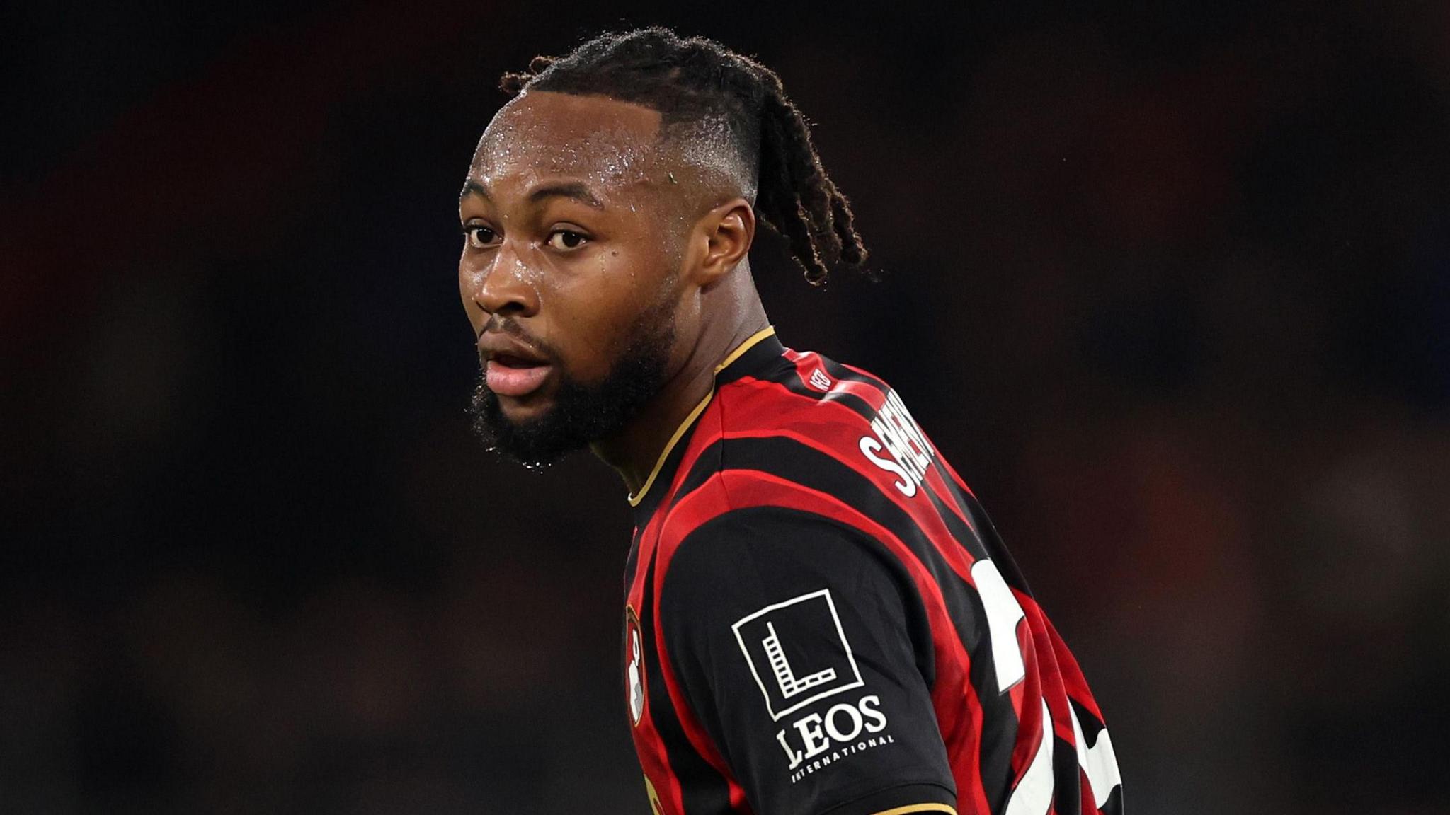 Antoine Semenyo playing for Bournemouth during game vs Chelsea.