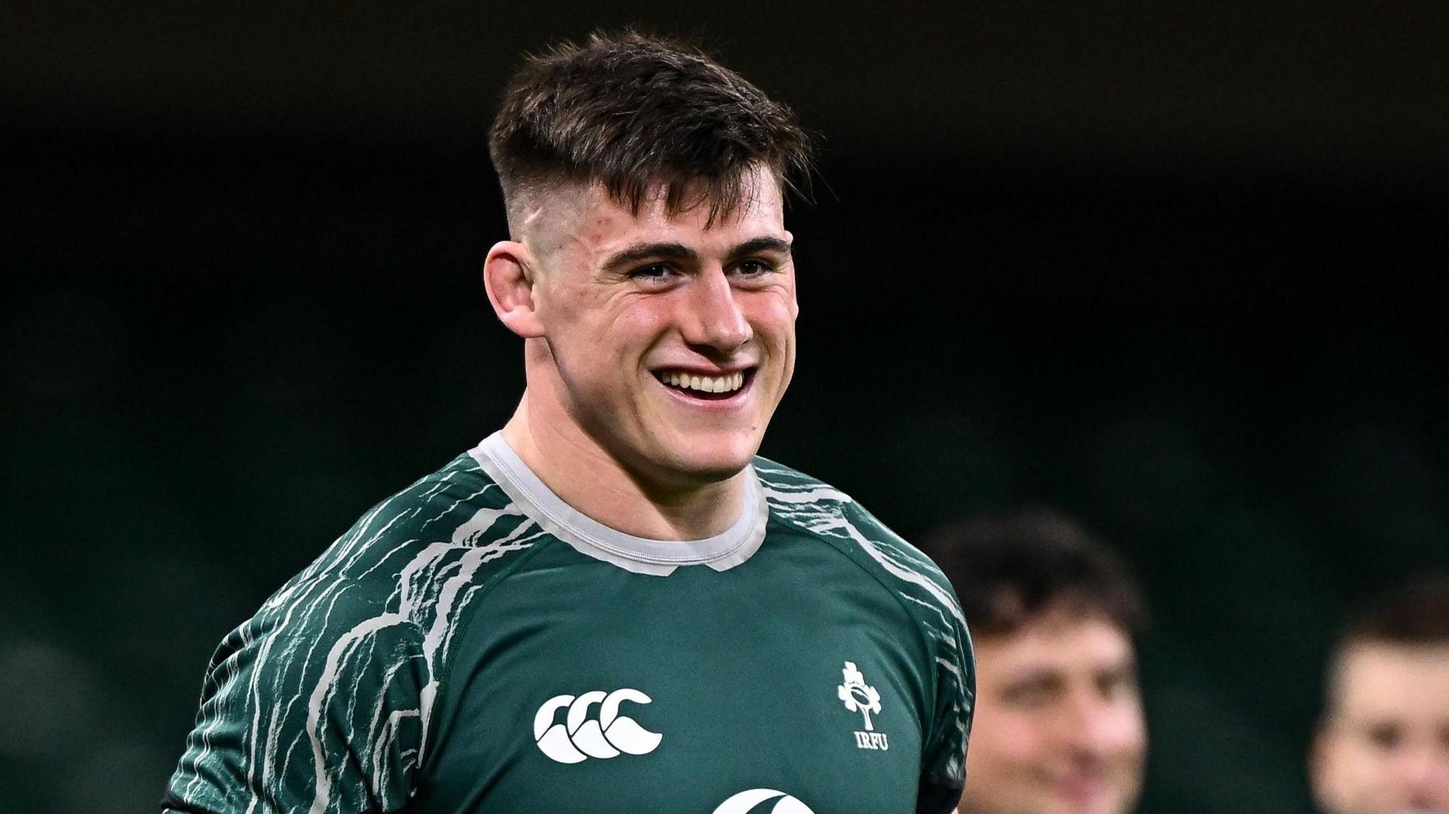 Ireland's Dan Sheehan pictured during the captain's run in Cardiff