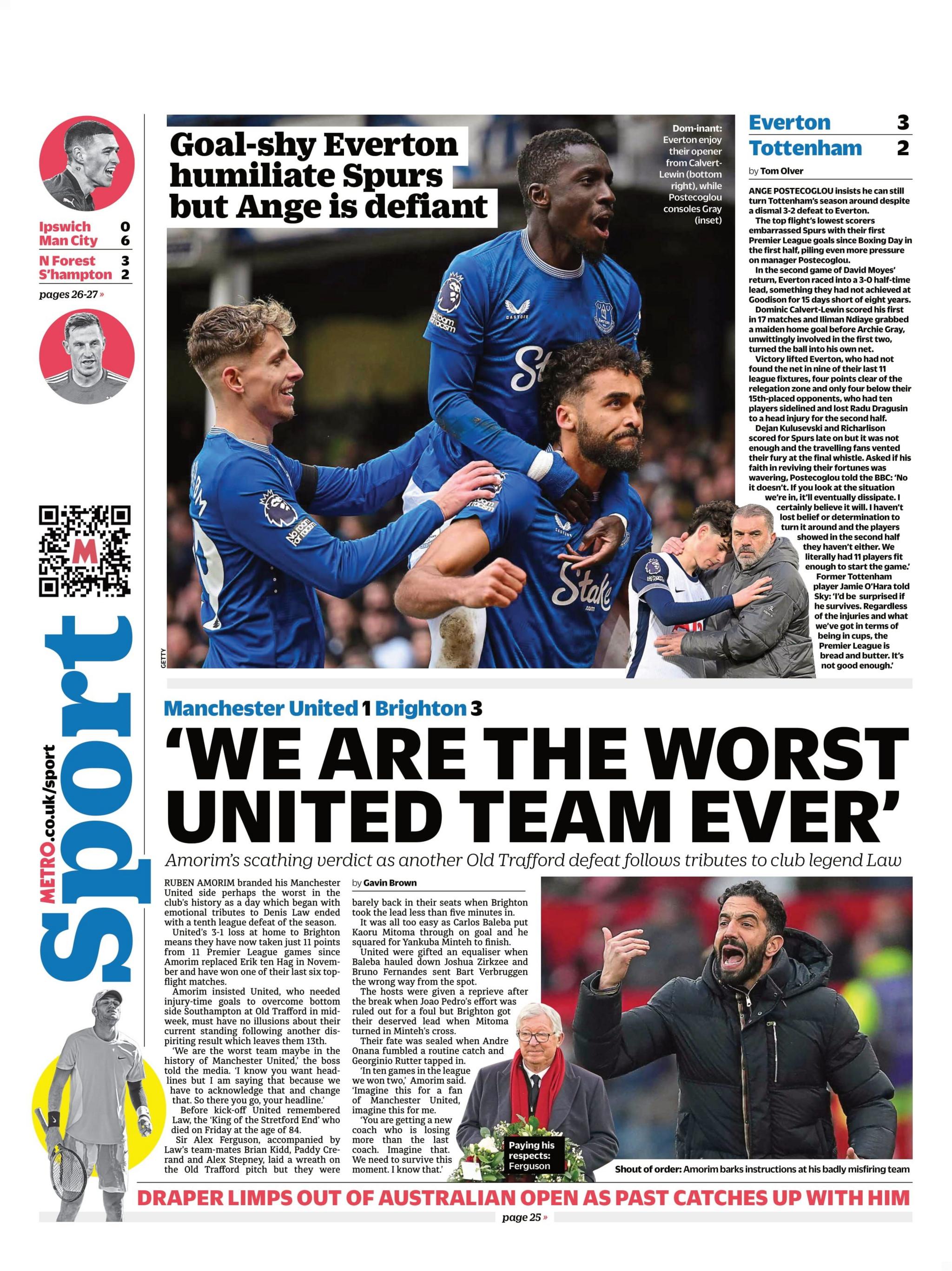 Back page of the Metro