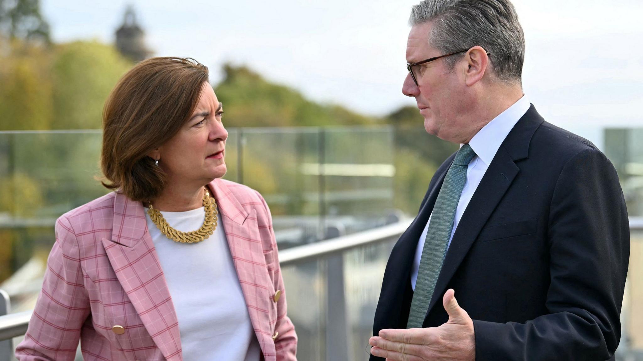 Wales' First Minister Eluned Morgan with Prime Minister Sir Keir Starmer
