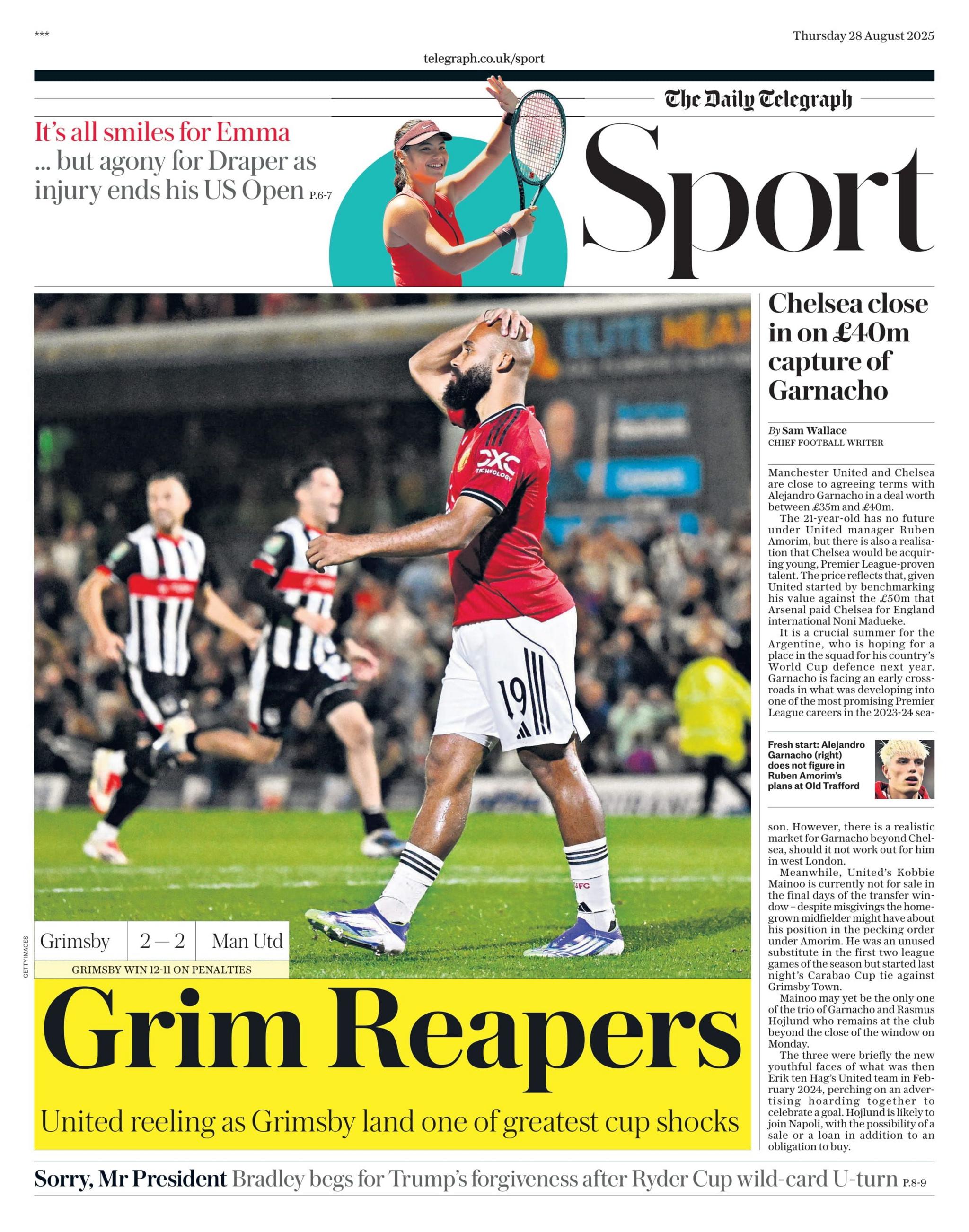 Guardian back page