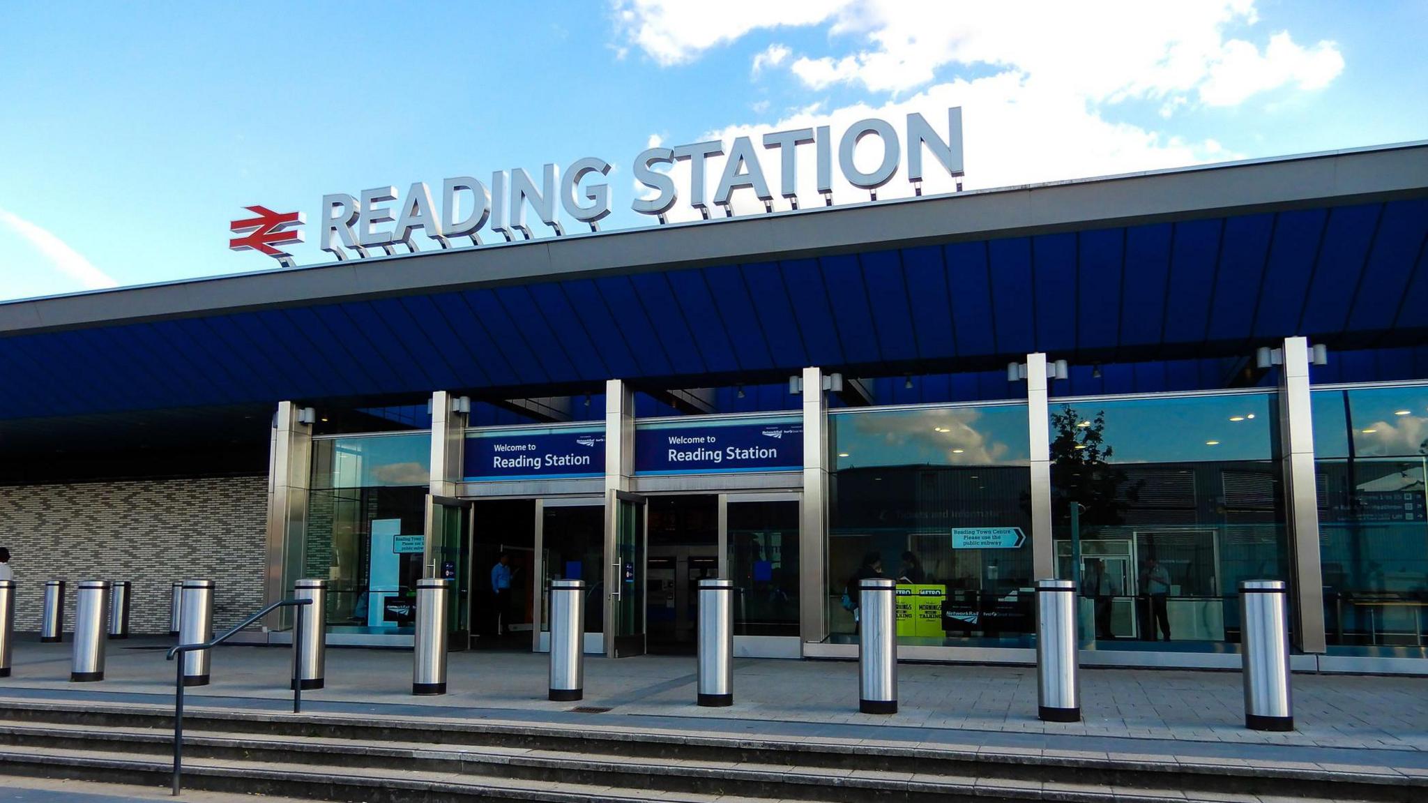 A general view of the back entrance of Reading station.