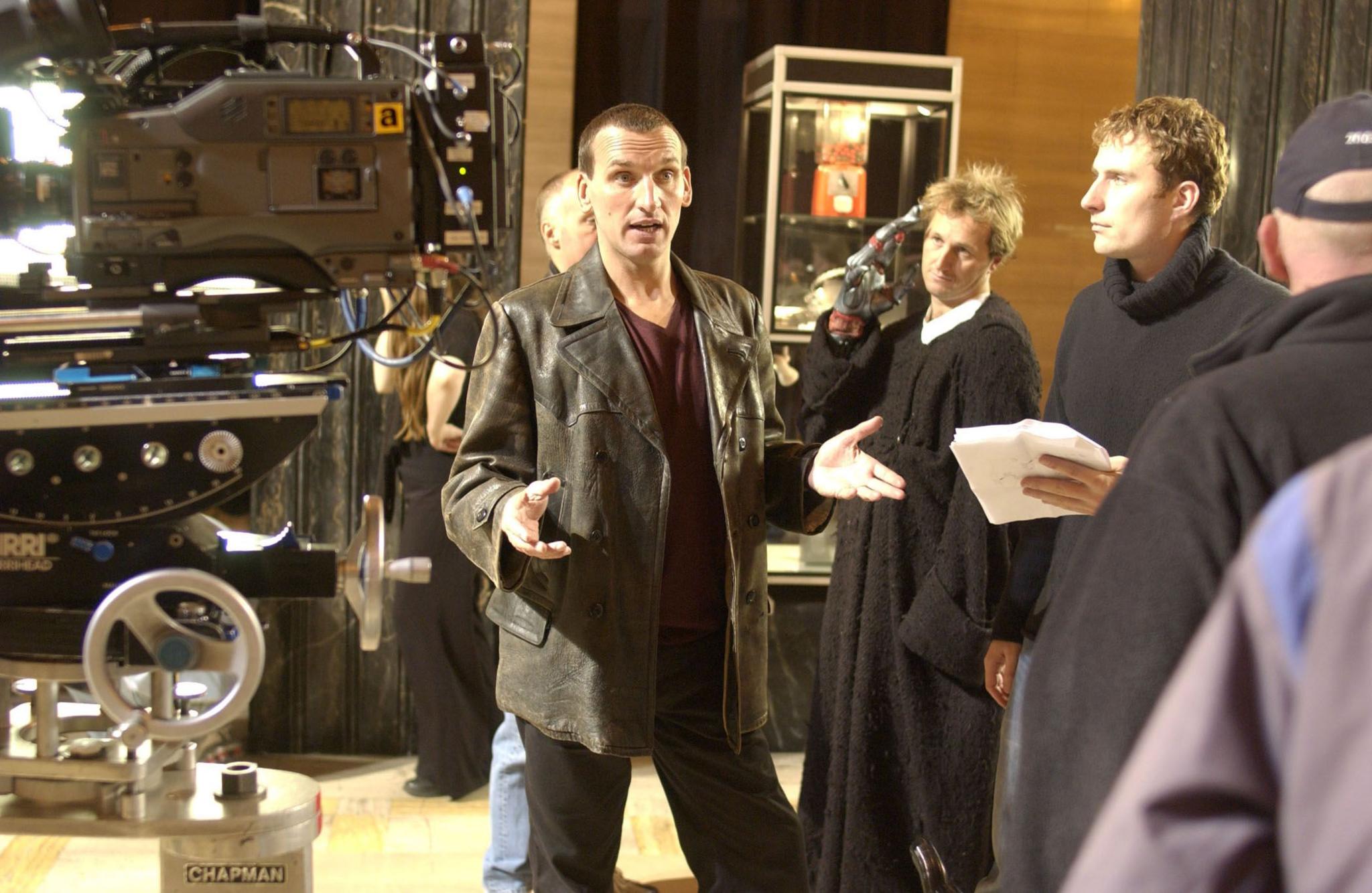 Christopher Eccleston (The Ninth Doctor) on the set of The End of The World (2005)