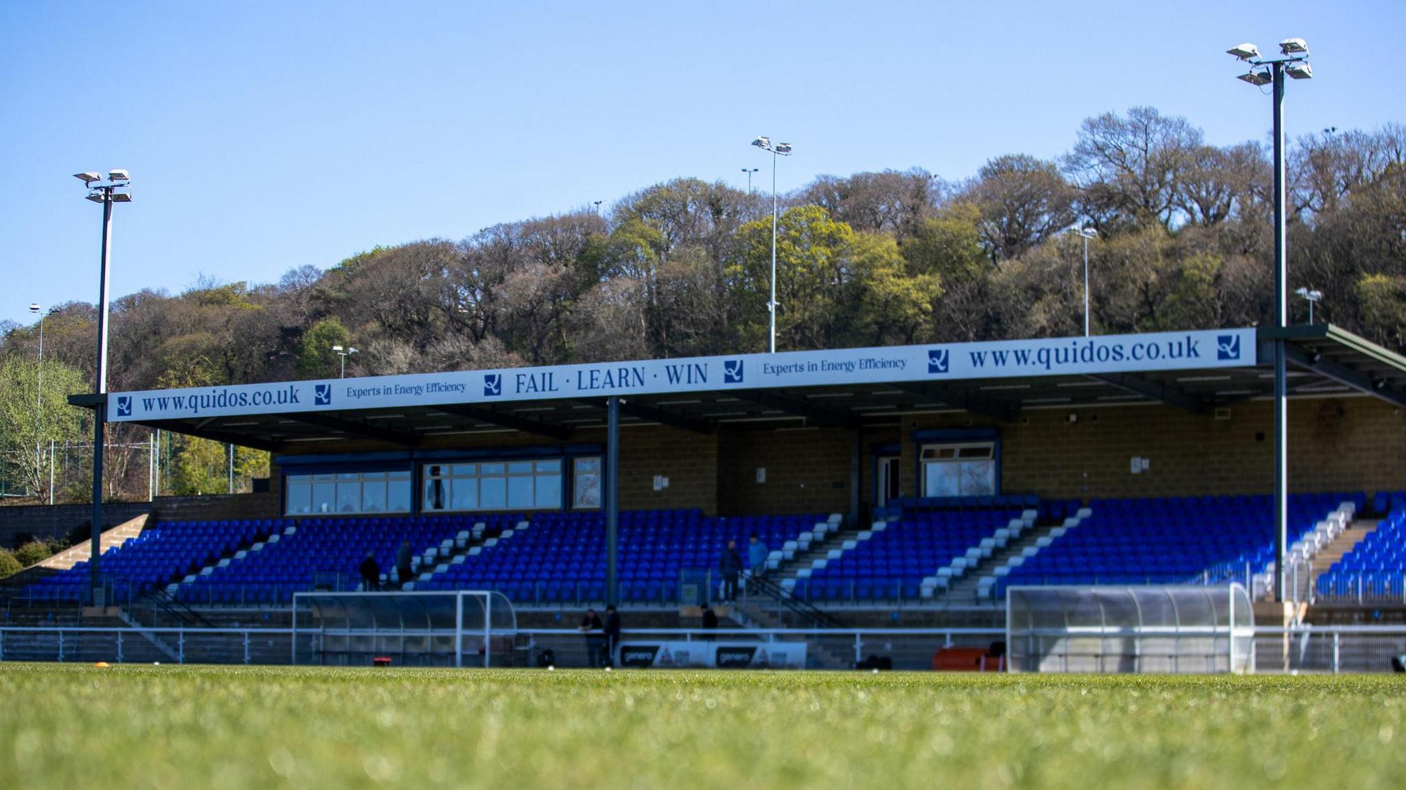 Bangor City Stadium's main stand