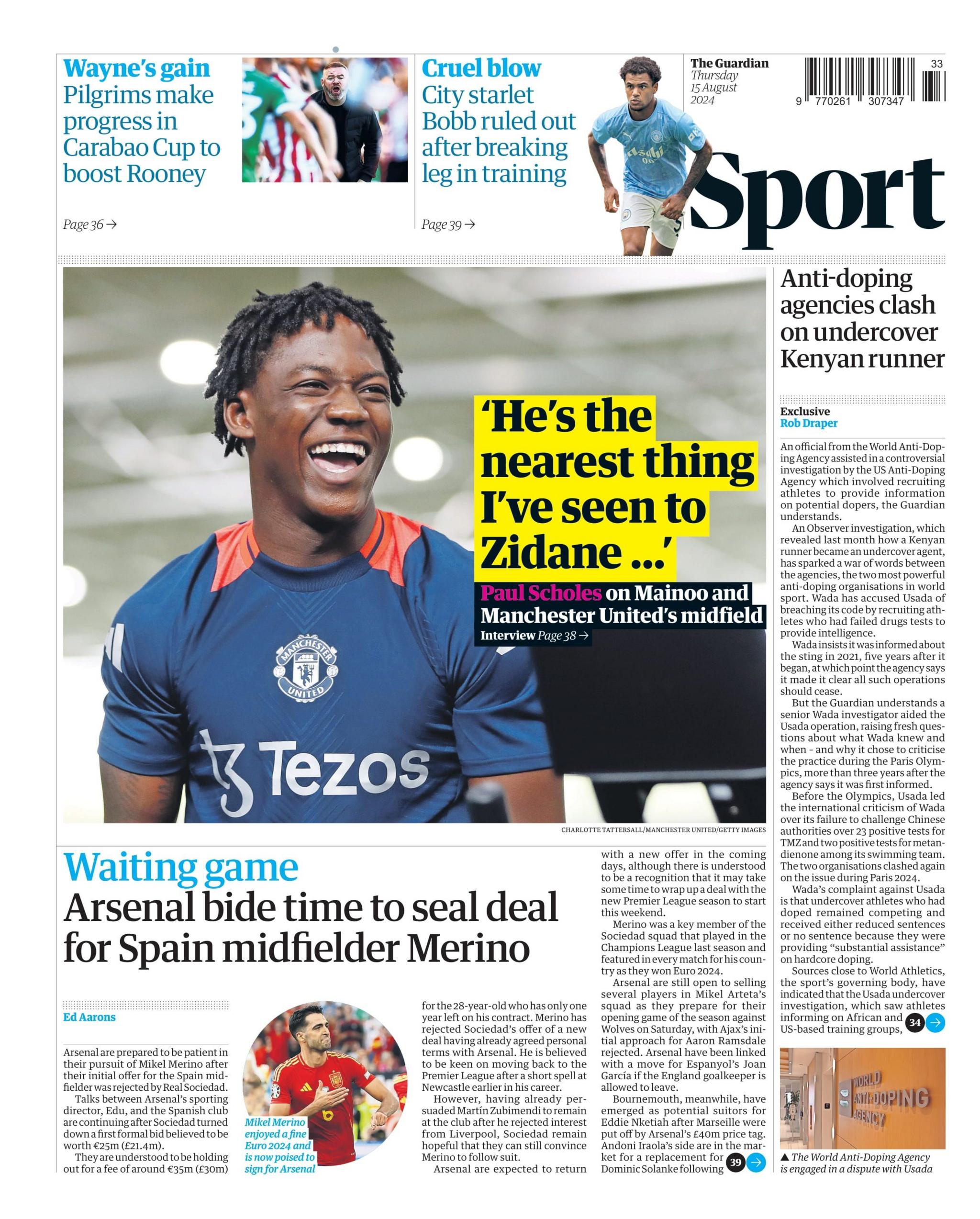 Guardian back page