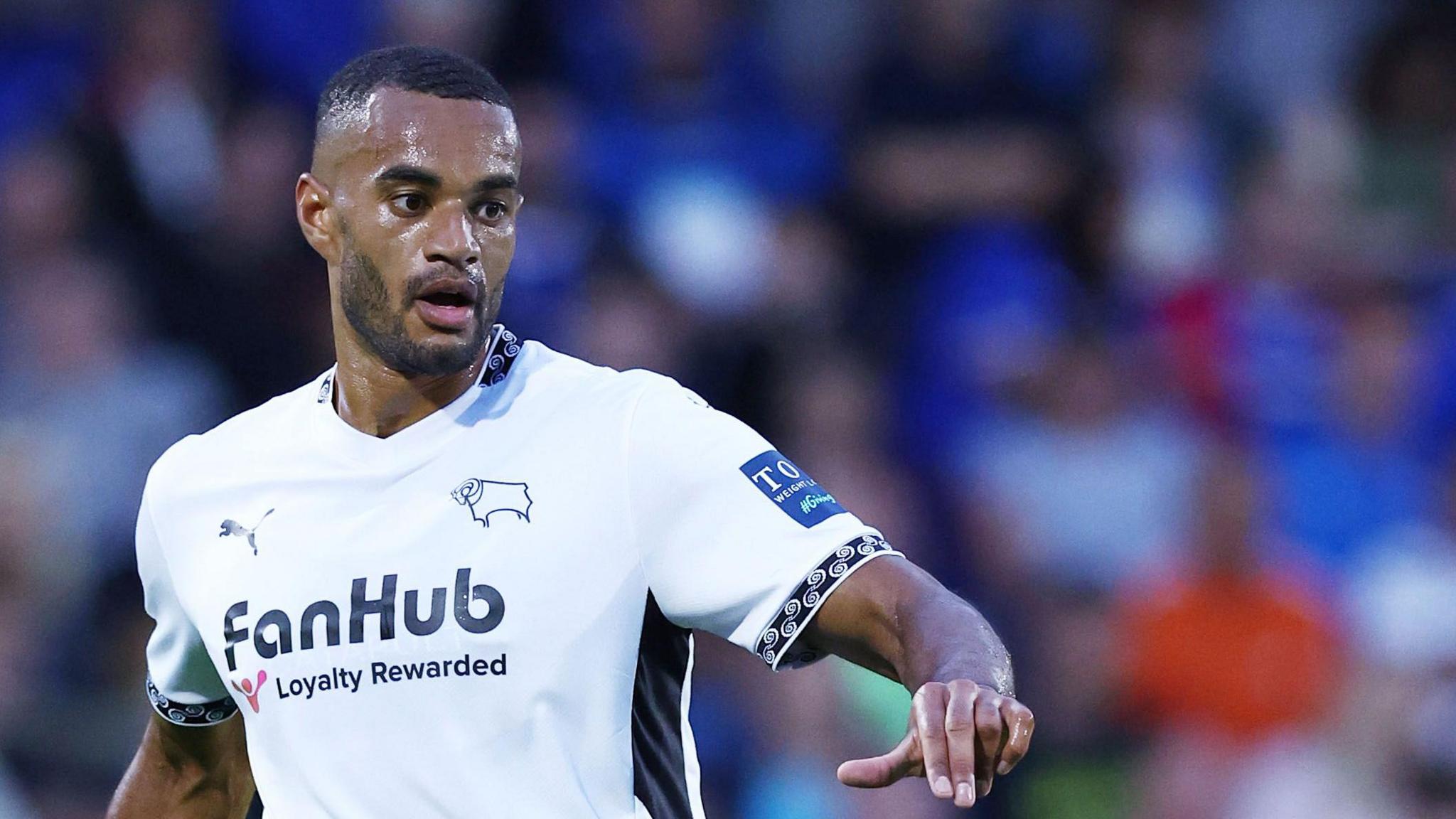 Curtis Nelson in action for Derby County