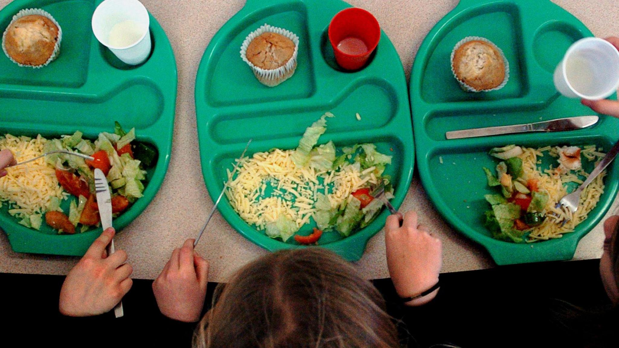 Children eating at school