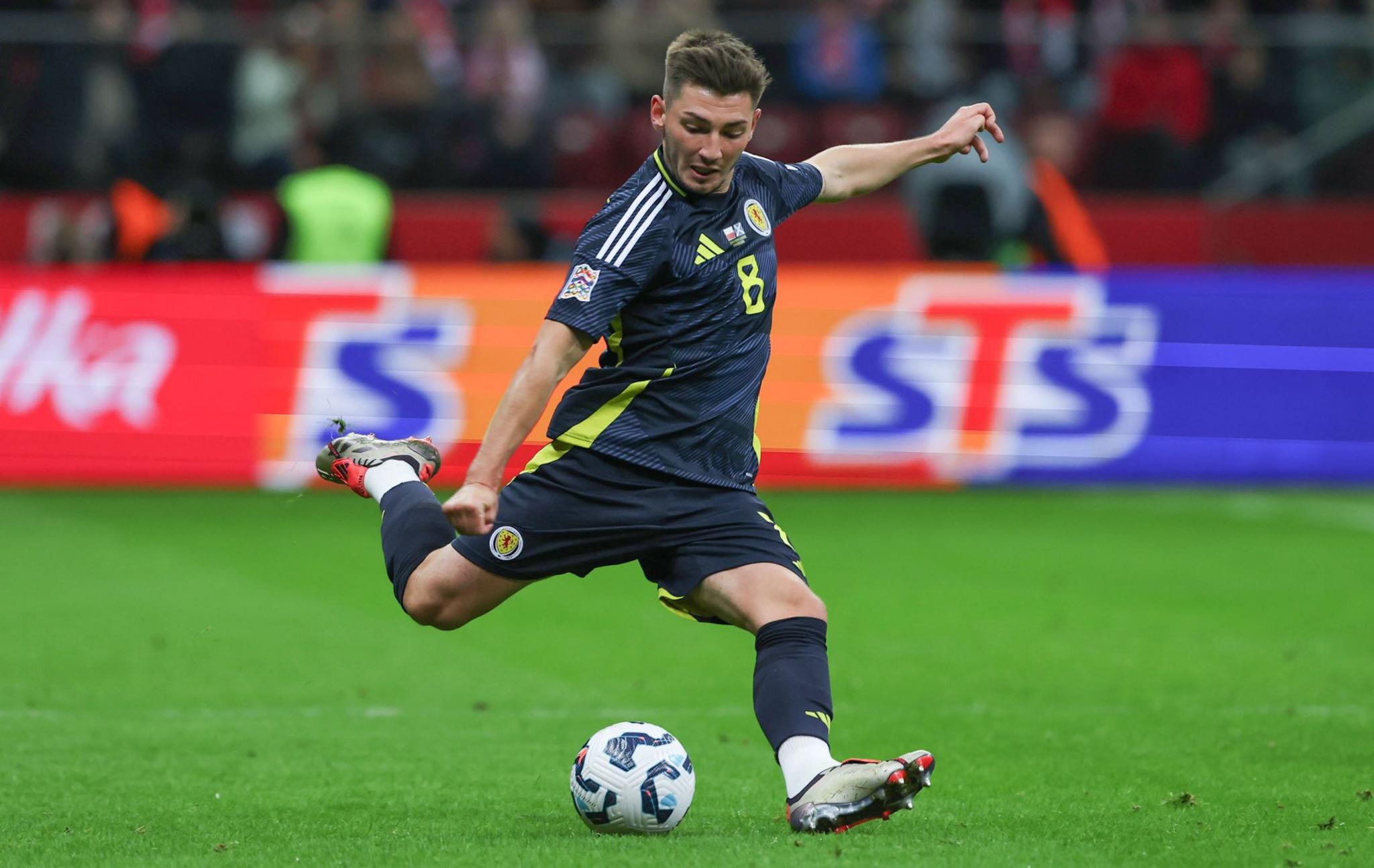 Billy Gilmour playing for the Scotland men's national team 

