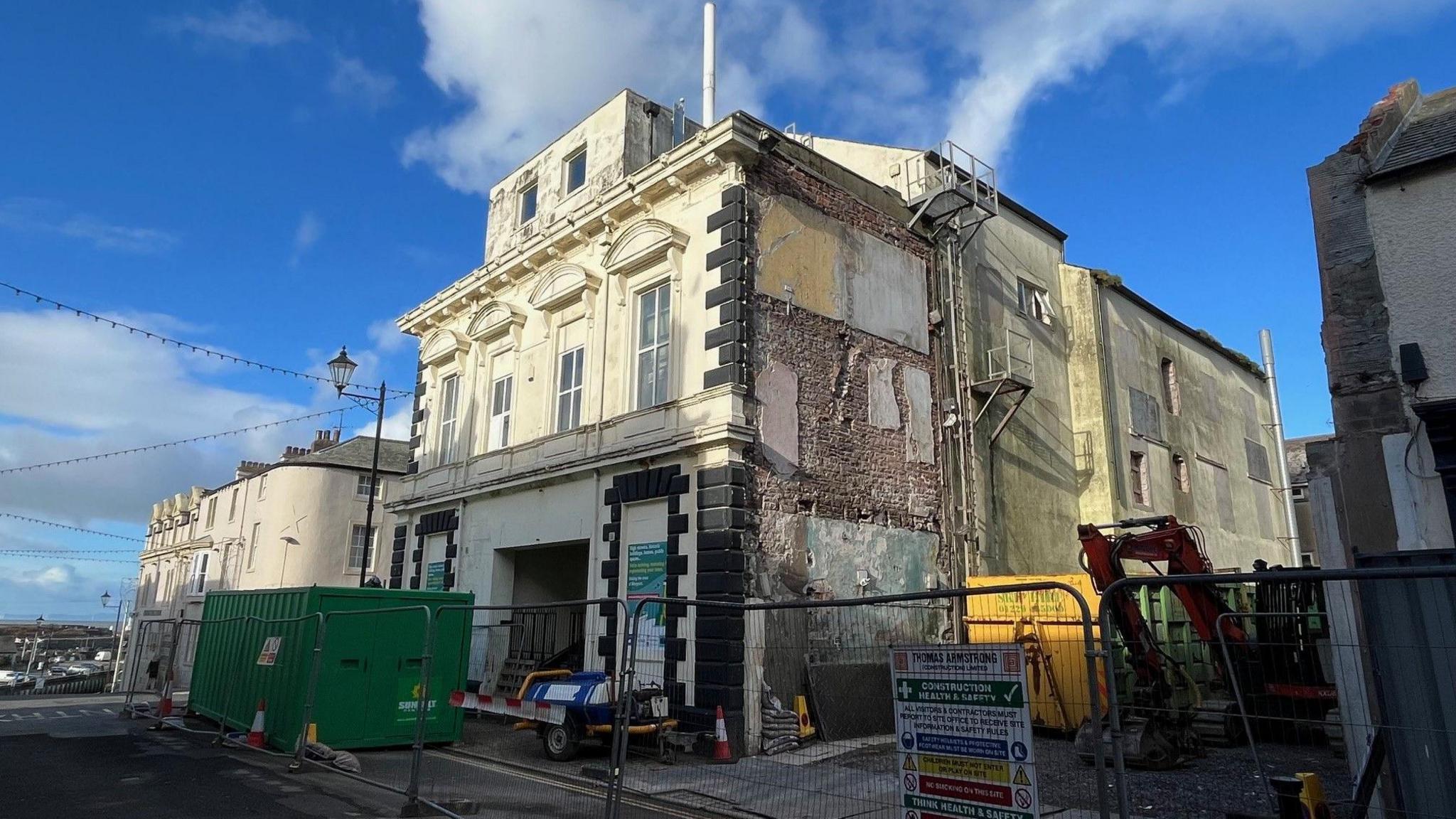 Construction work at Maryport's former Carlton Cinema