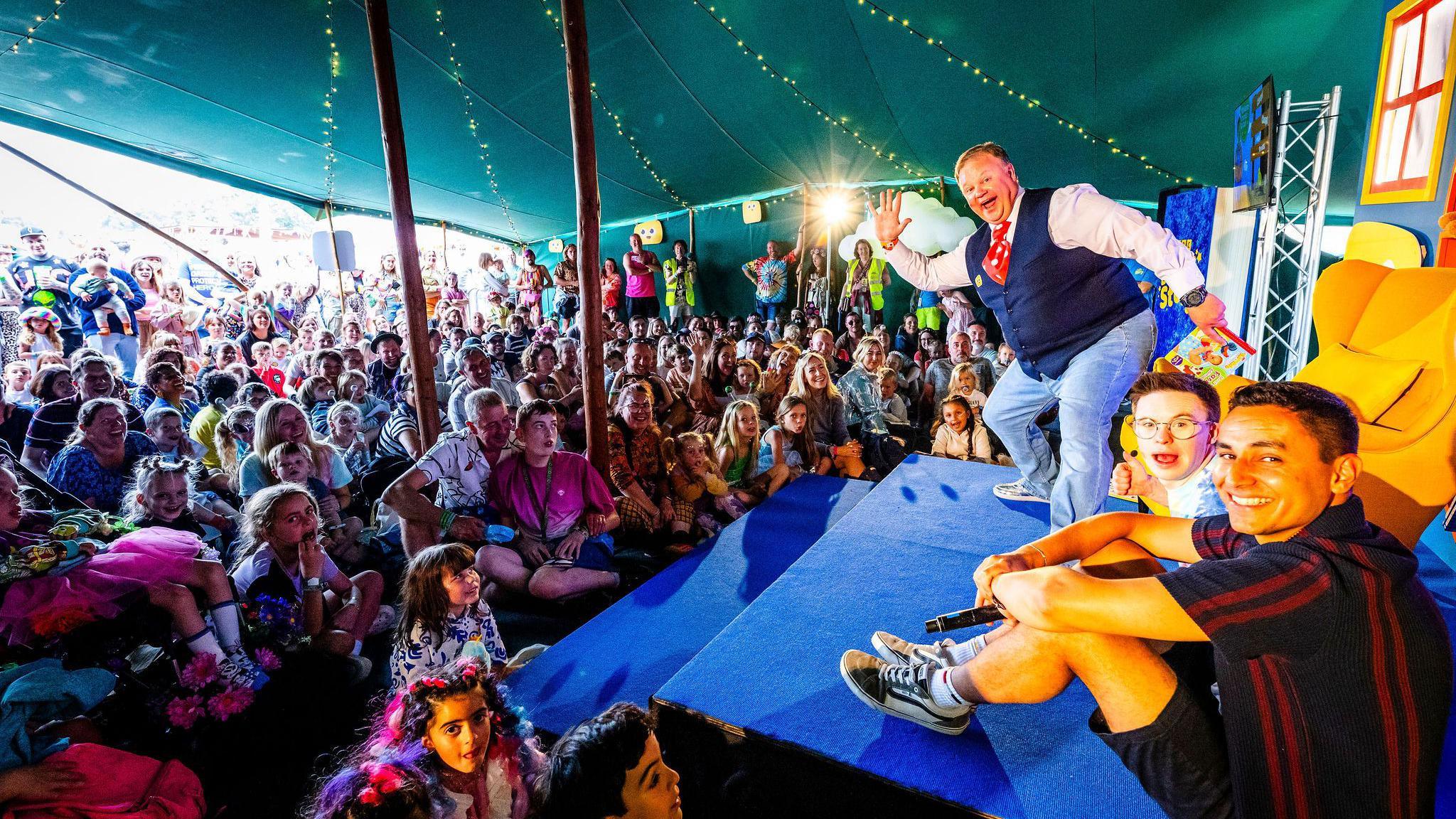 Mr Tumble performing on the CBeebies stage