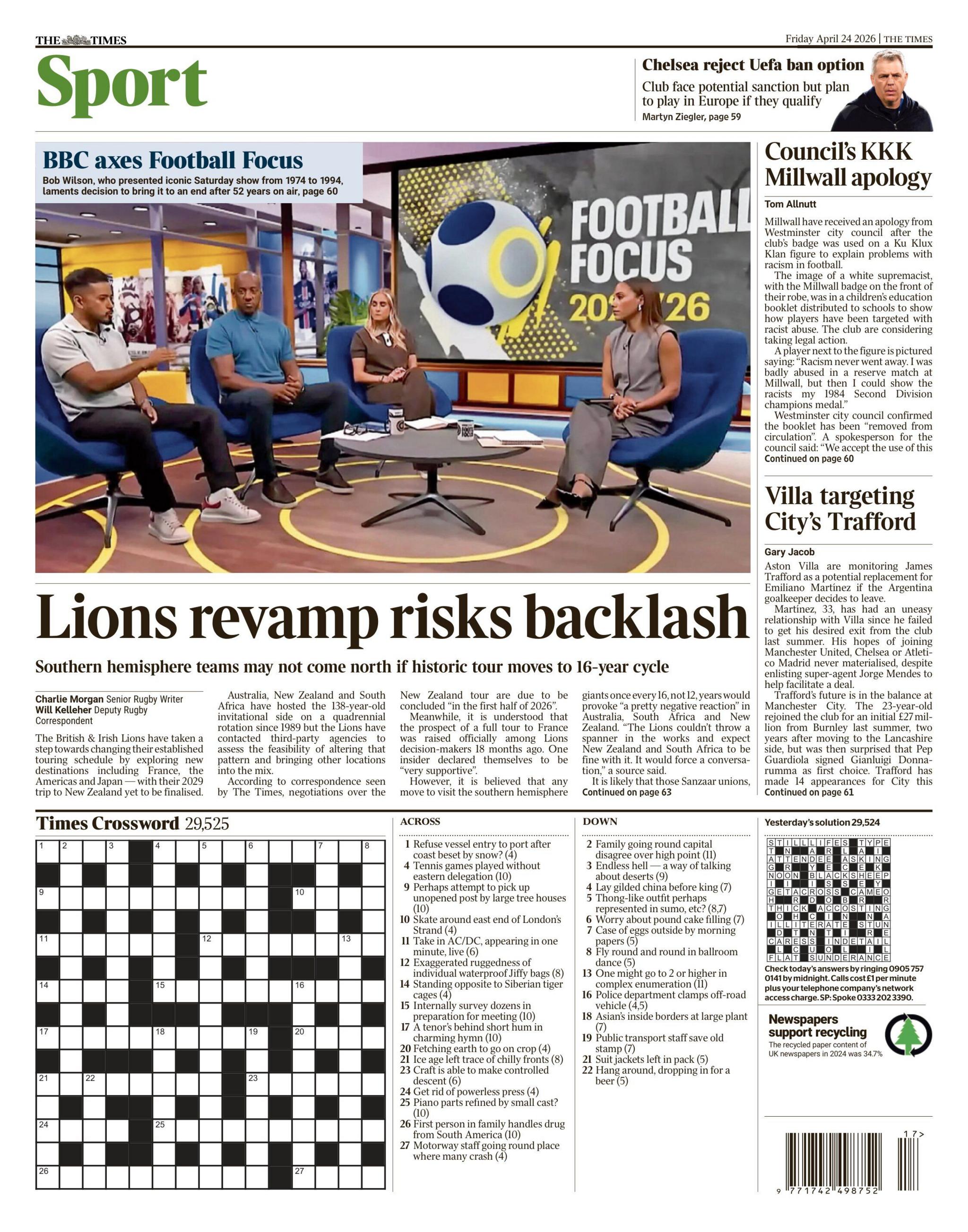 The Times back page - 24 April 