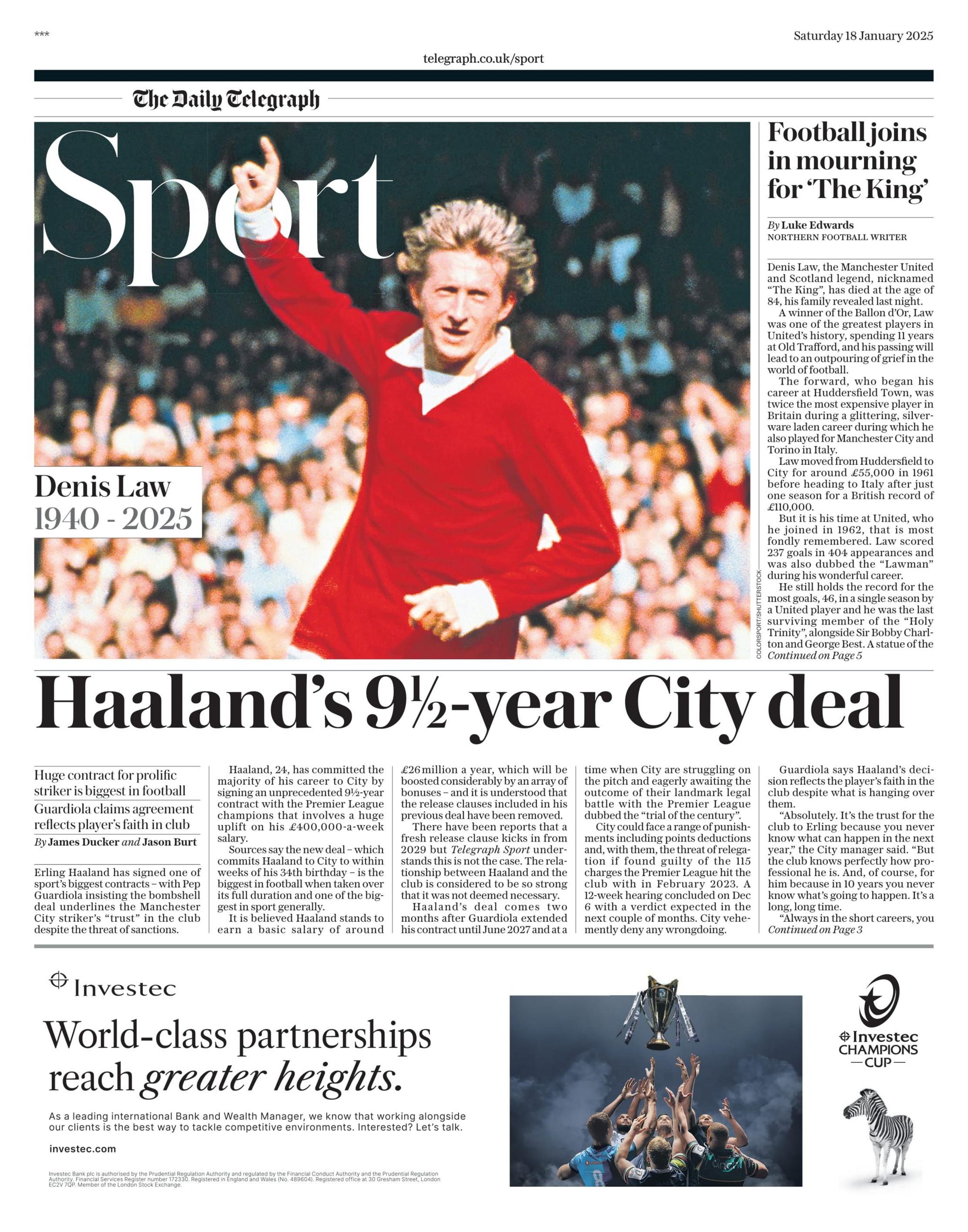 Telegraph back page 