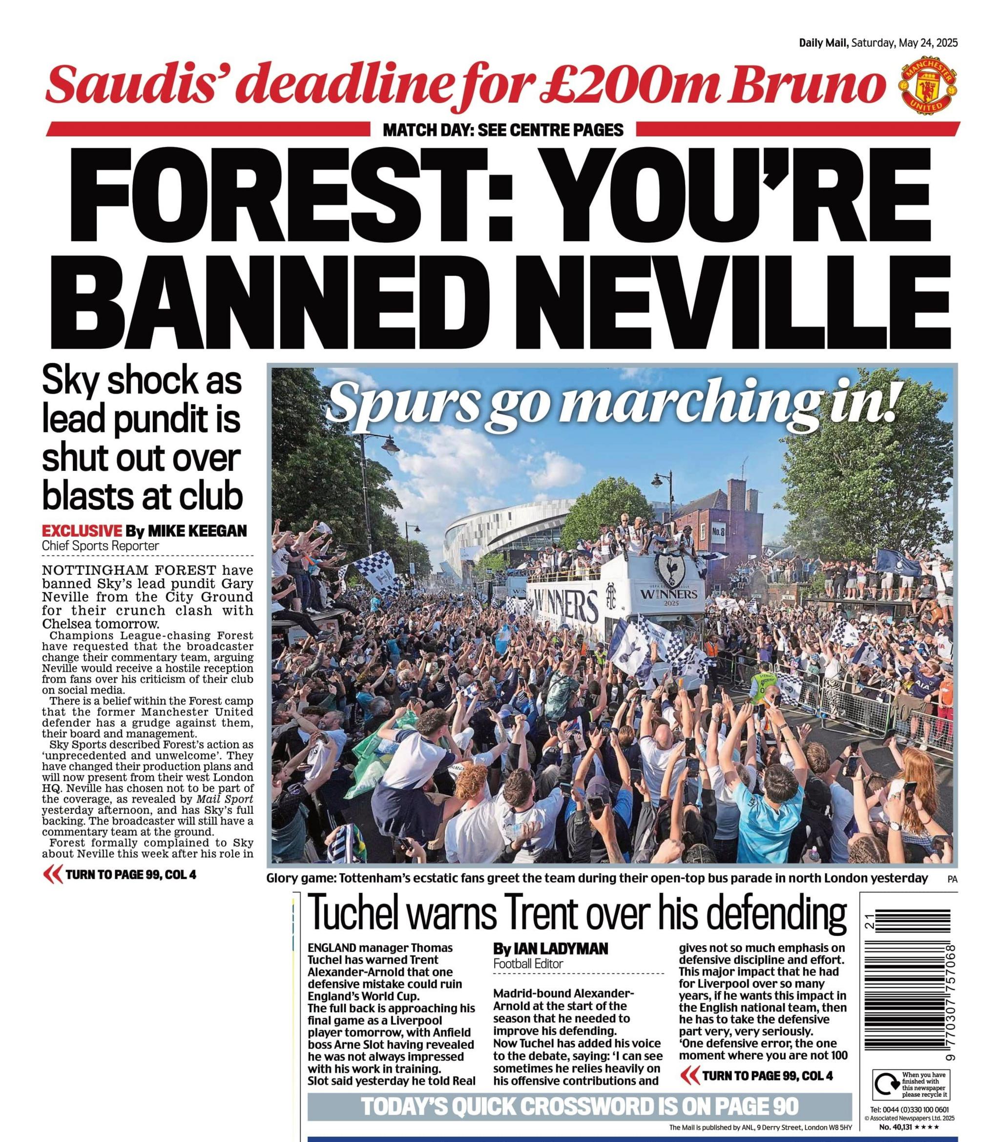 Mail back page