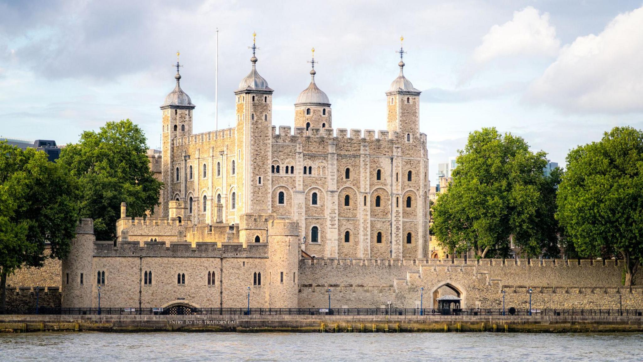 Tower of London as viewed from across the River Thames