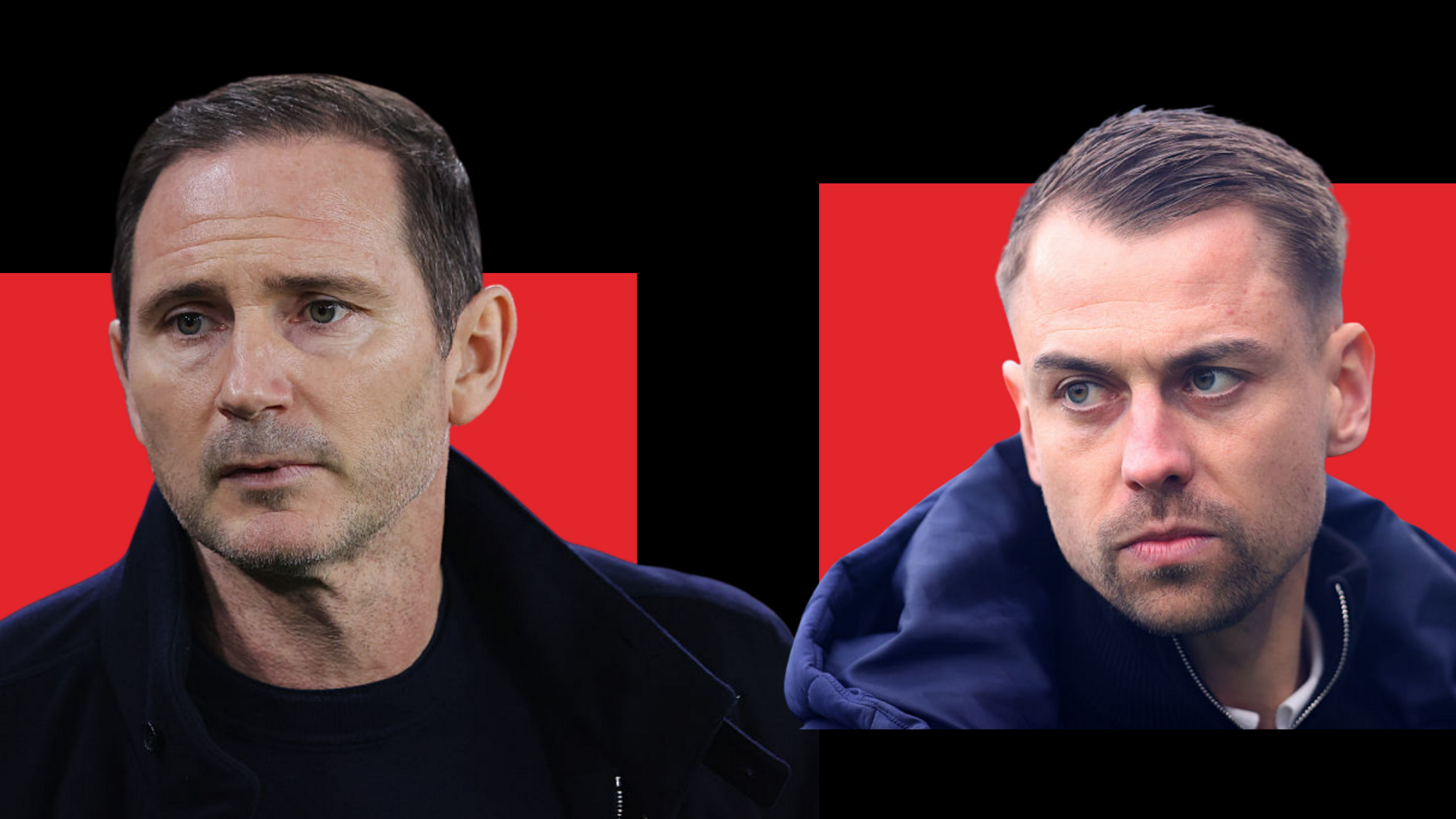 A side-by-side image of Coventry boss Frank Lampard and Southampton's Tonda Eckert