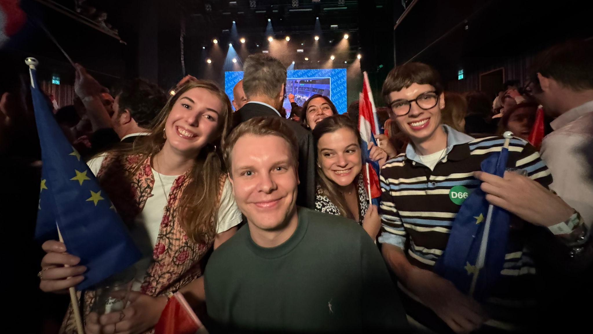 Young people celebrate