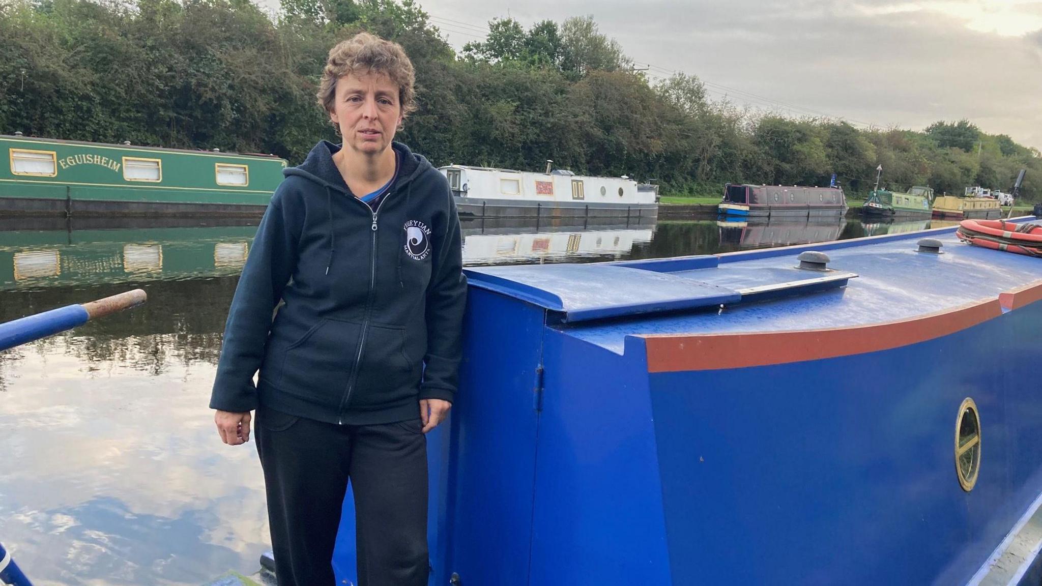 Kathryn Pybus on a narrowboat