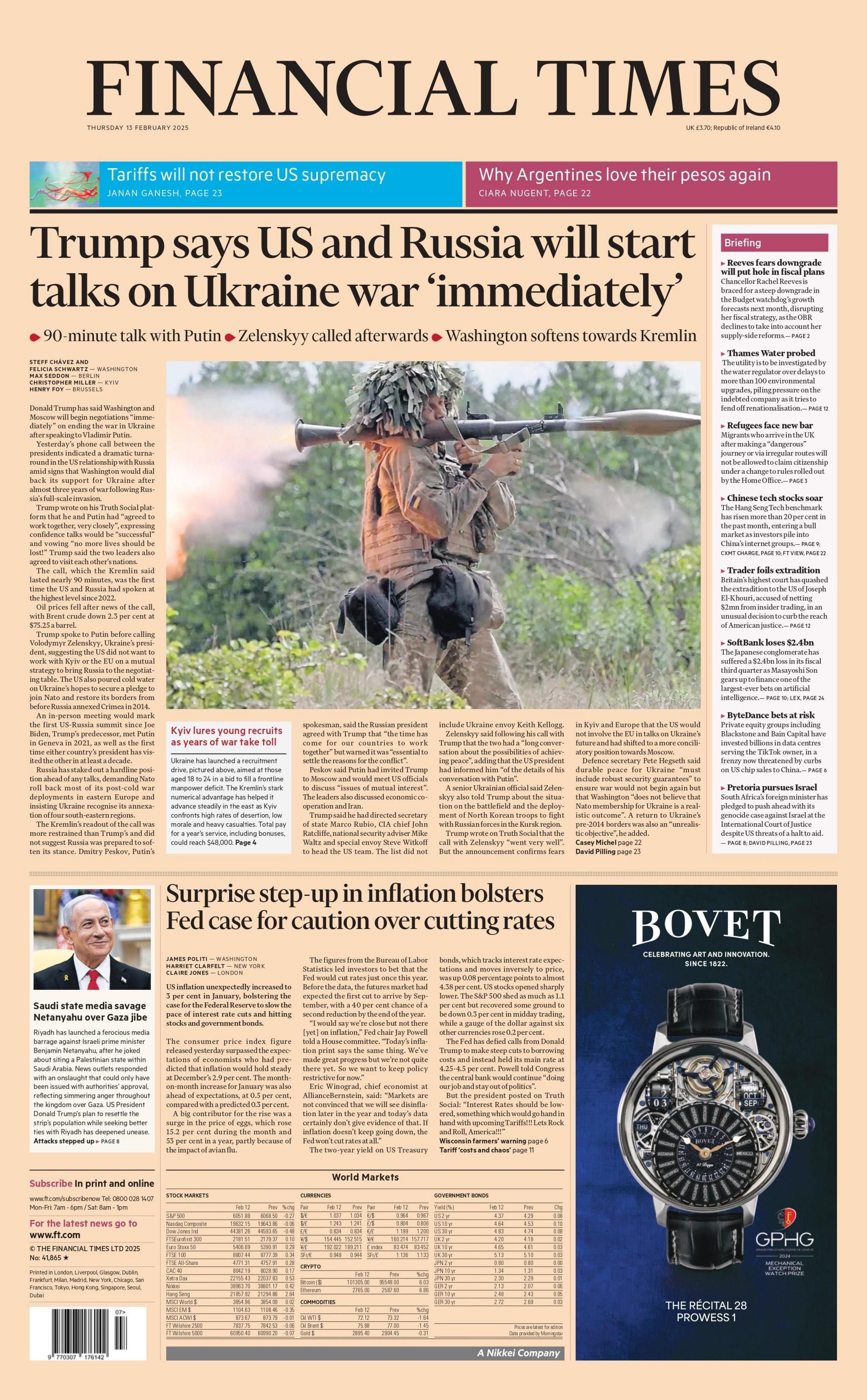 FT front page