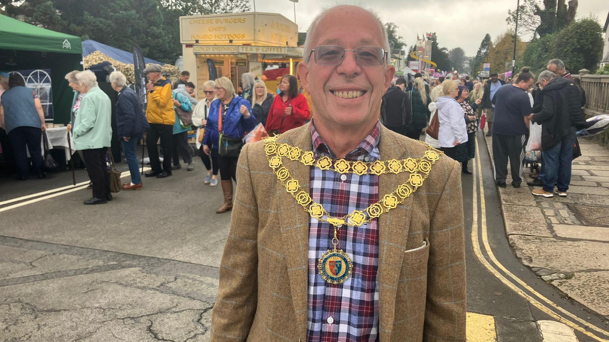 Tavistock Mayor Andy Hutton at Goose Fair