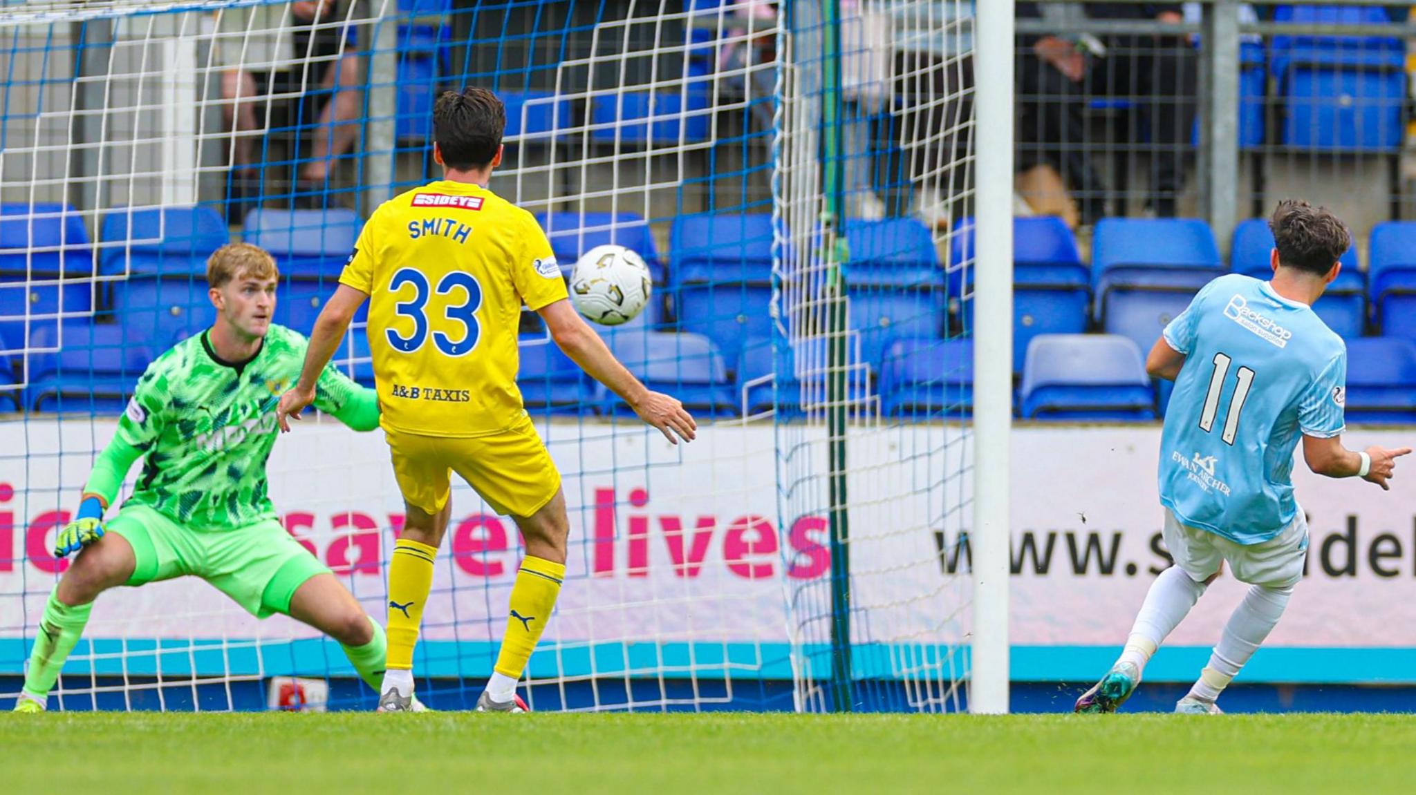 East Fife's Jack Healy scores against St Johnstone