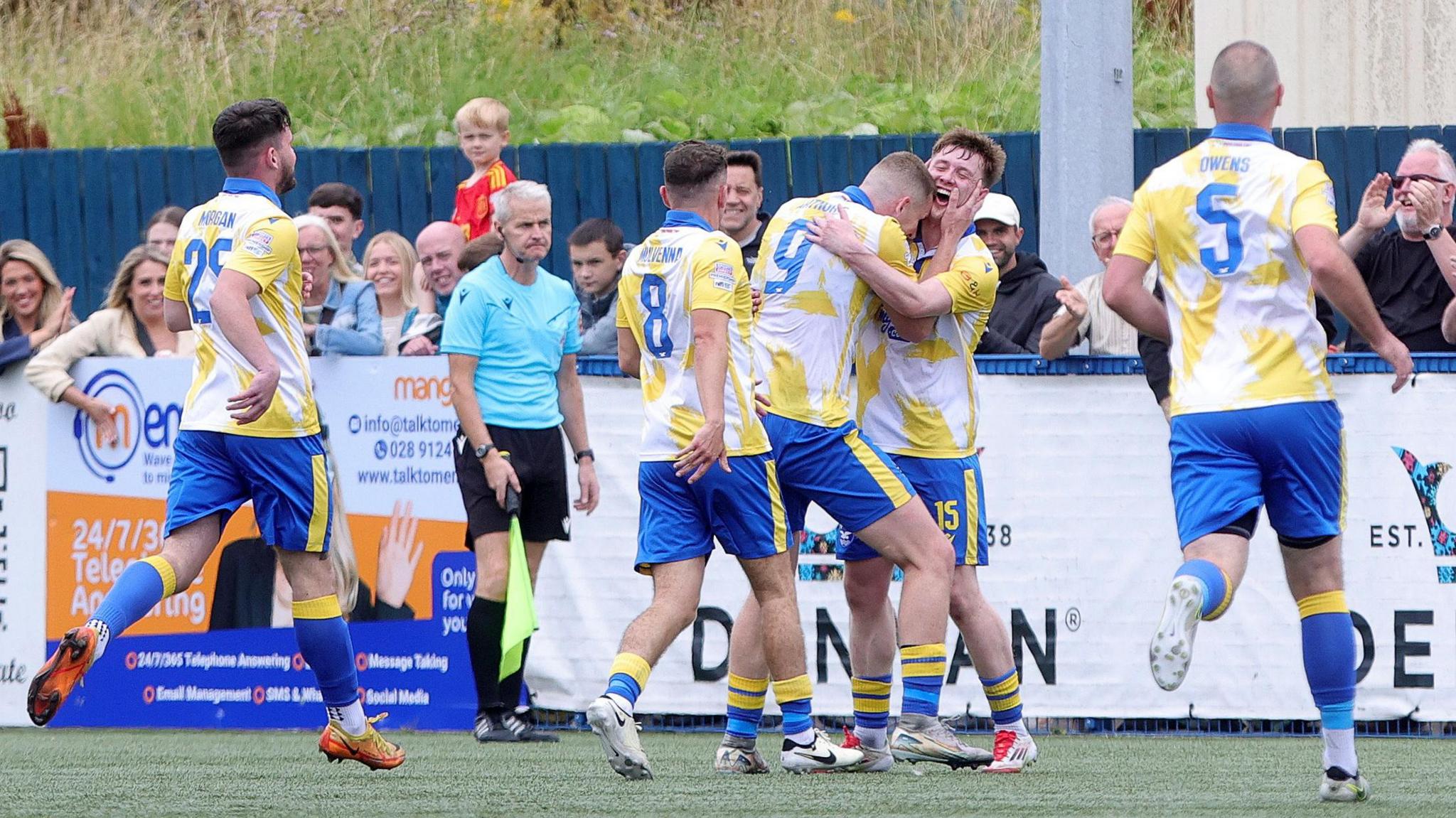 Ben Arthurs celebrates goal