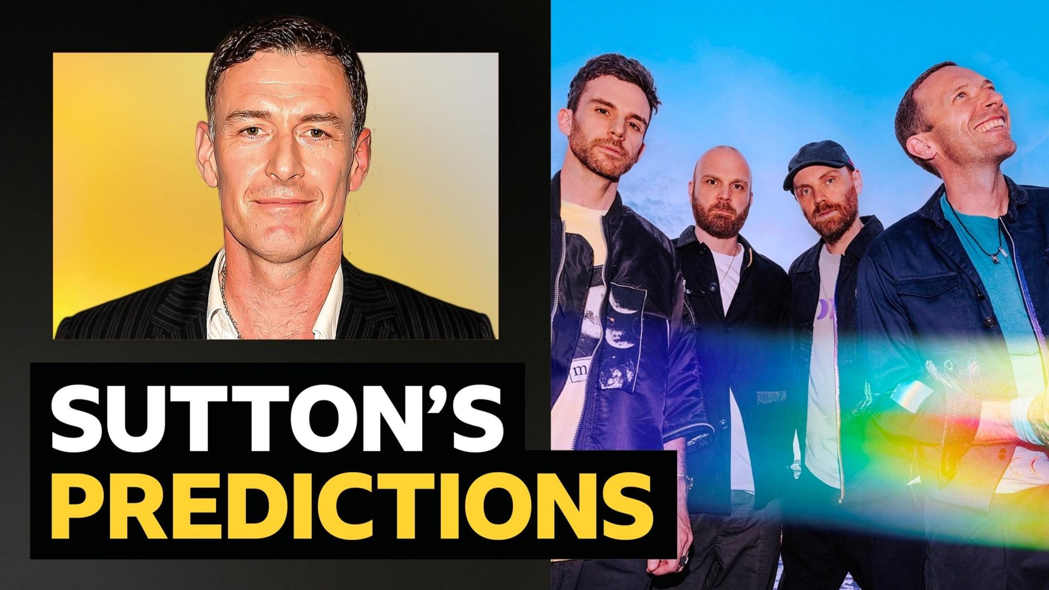 A split image of Chris Sutton and Coldplay