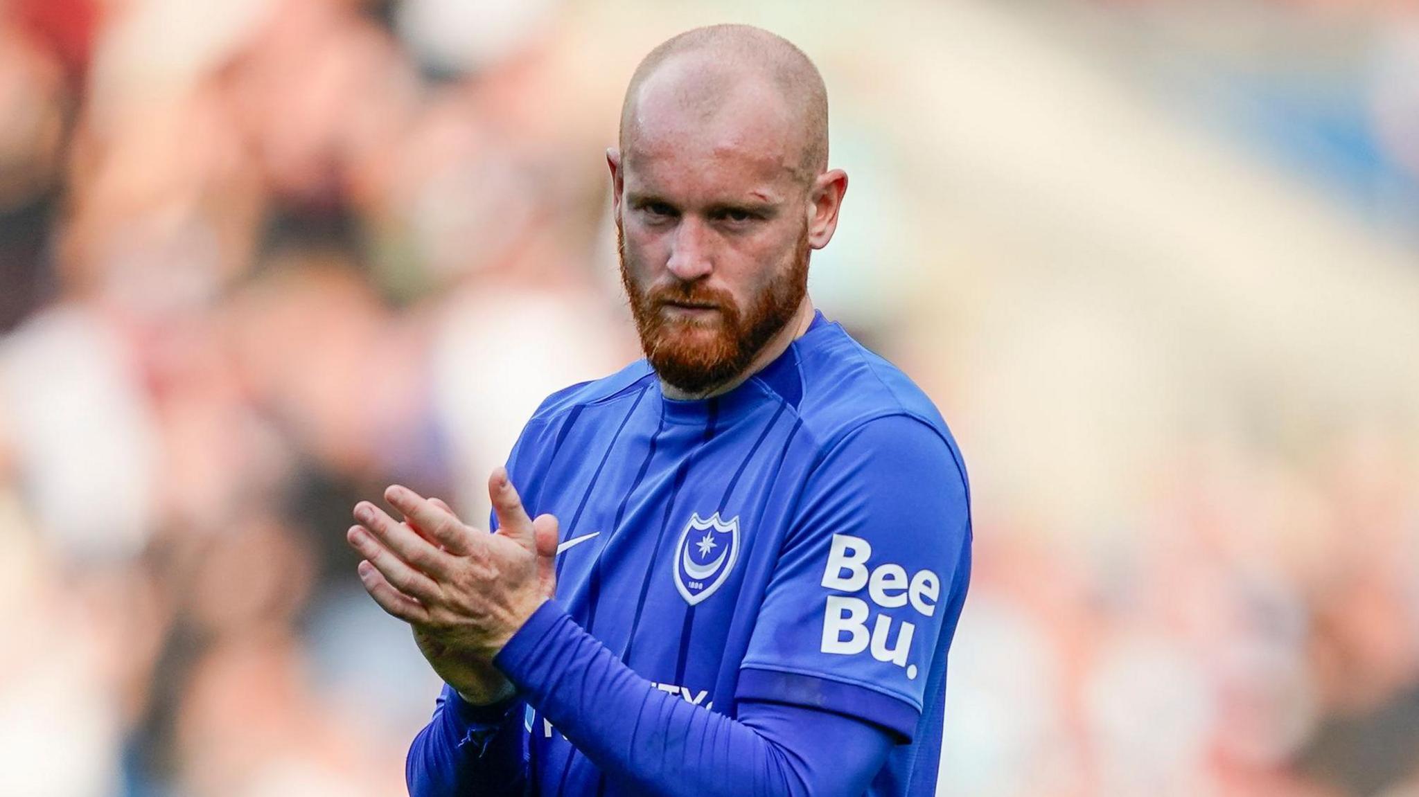 Portsmouth defender Connor Ogilvie during the Championship match between Burnley and Portsmouth at Turf Moor