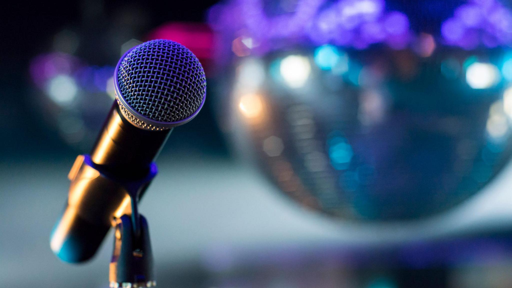 Microphone and disco ball