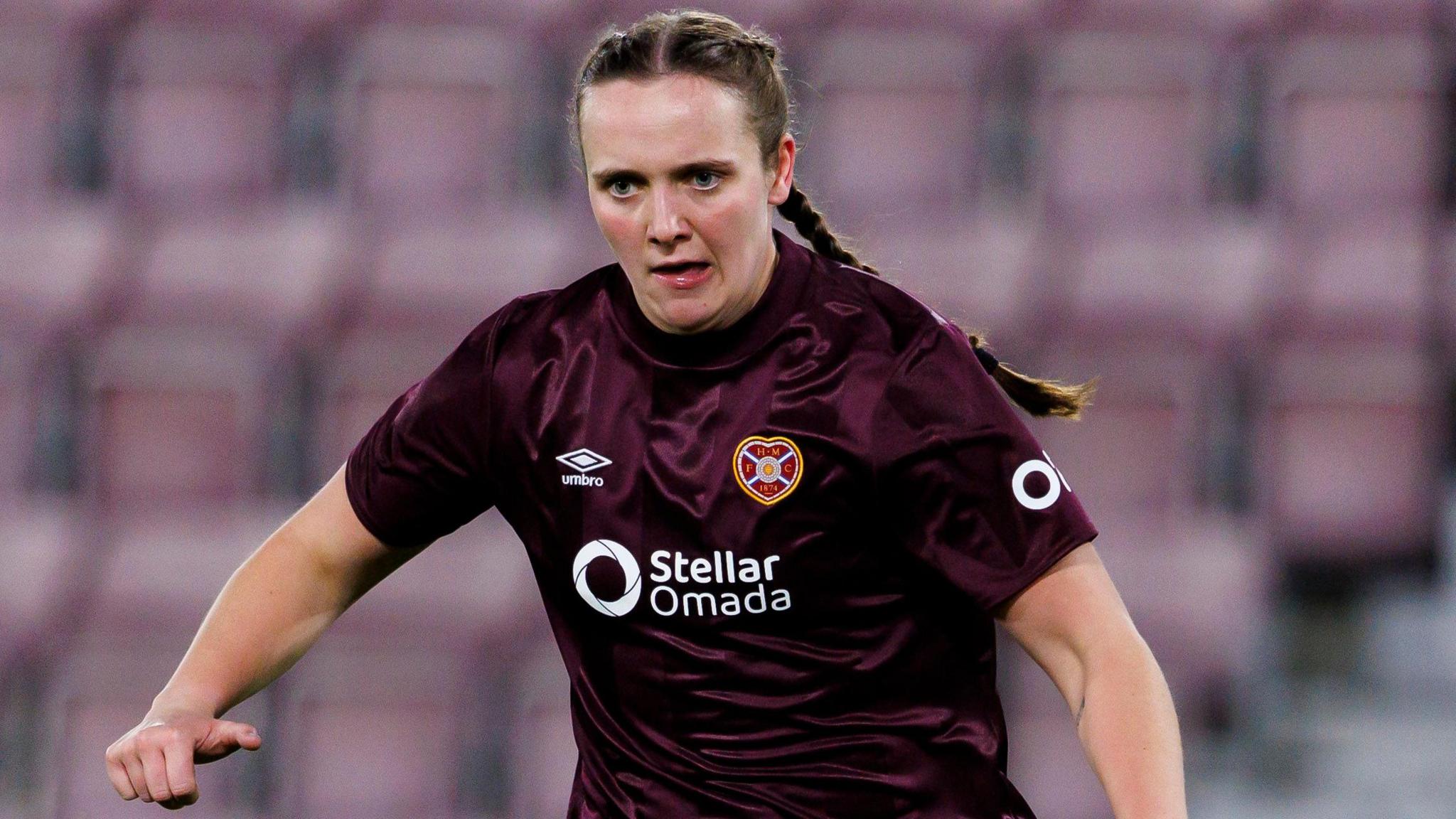 Bayley Hutchison scored a hattrick in Hearts' 6-0 win