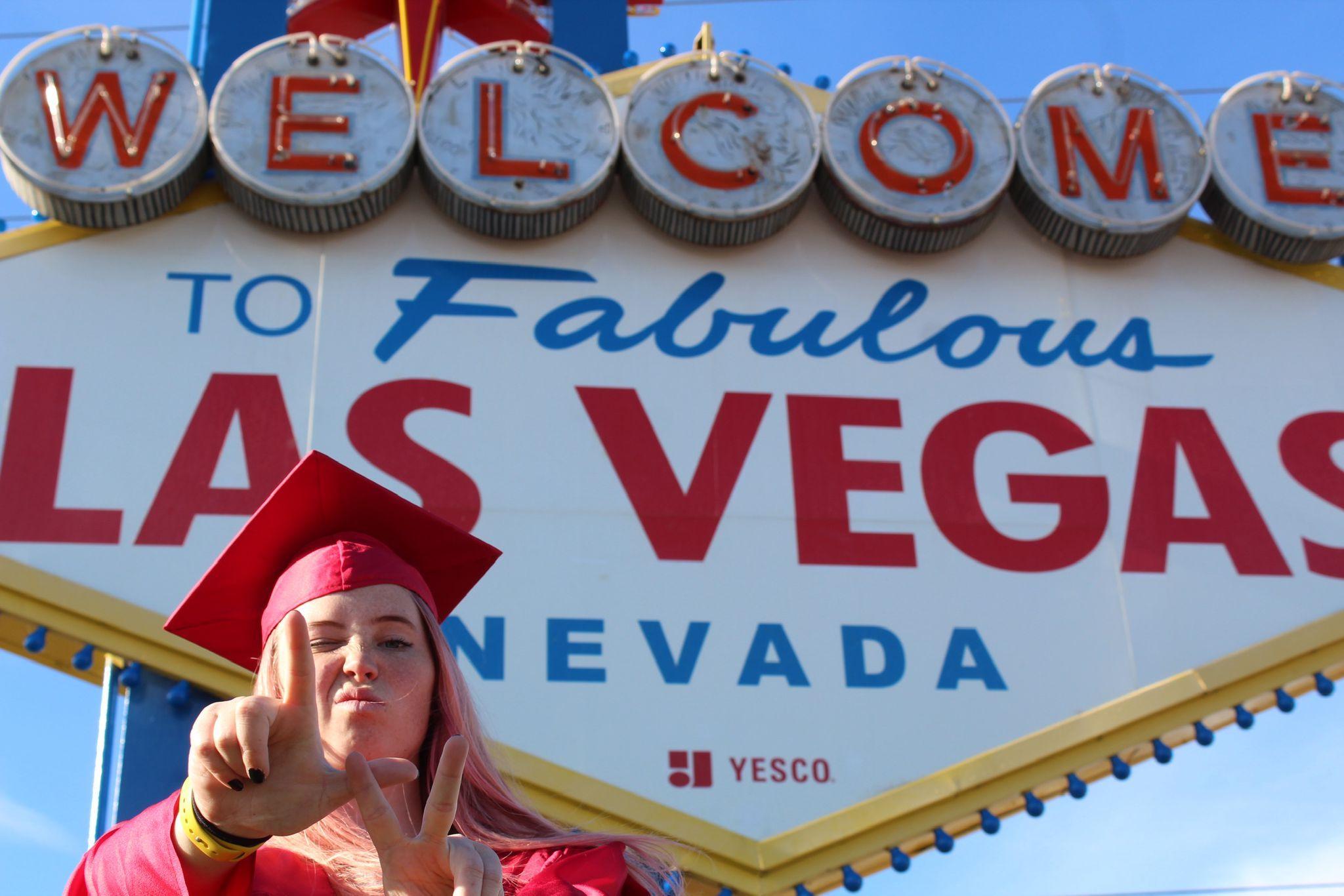 Catrin yn Las Vegas