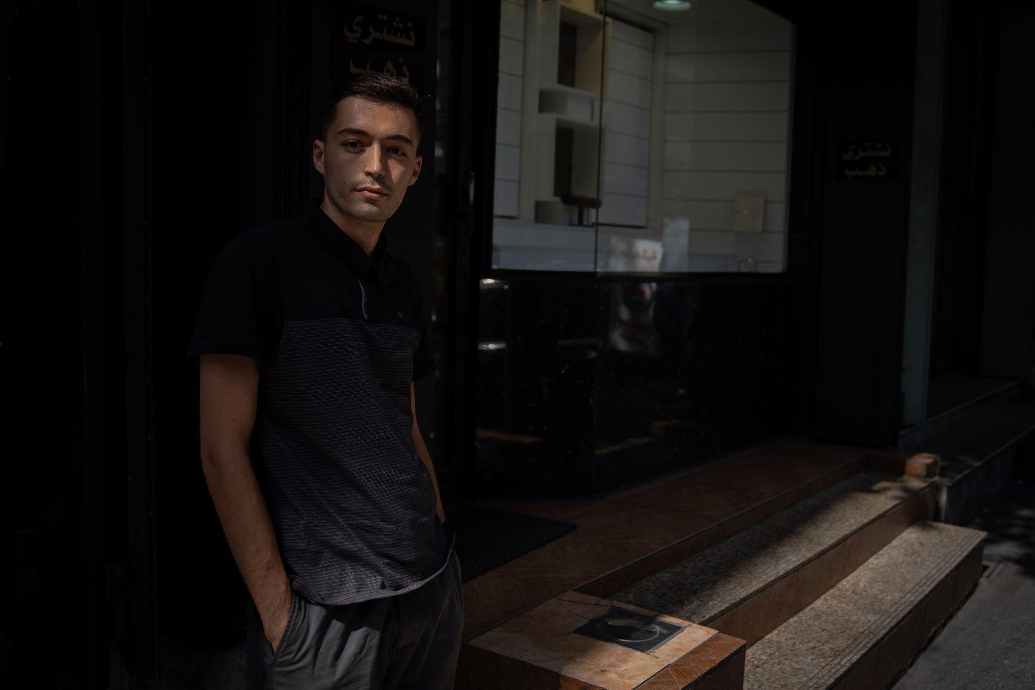 Ali Srour, 24, a jewellery shop owner. "Nobody really cares about us," he said.