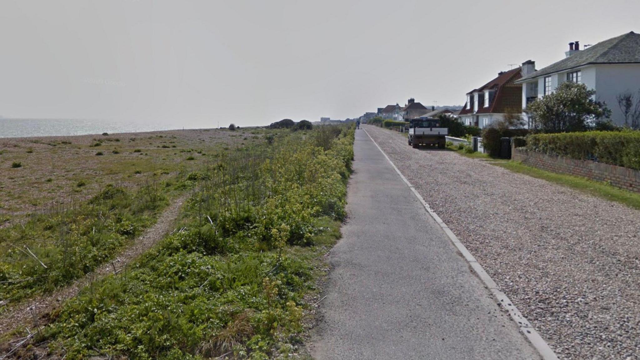 The Wellington Parade, Walmer a walking path next to the sea 