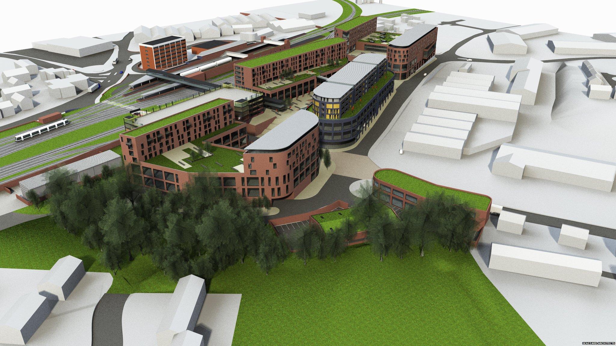 Artist's impression of new development at Sherrif Street in Worcester