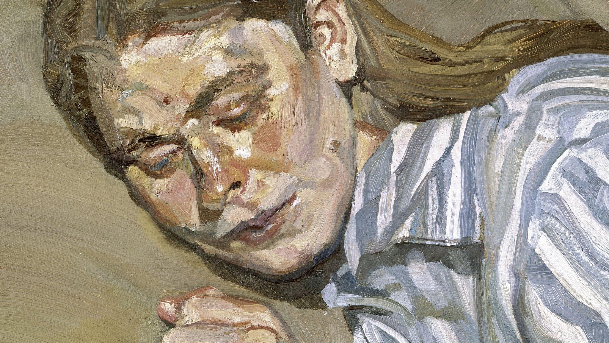 Lucian Freud's Girl in a Striped Nightdress