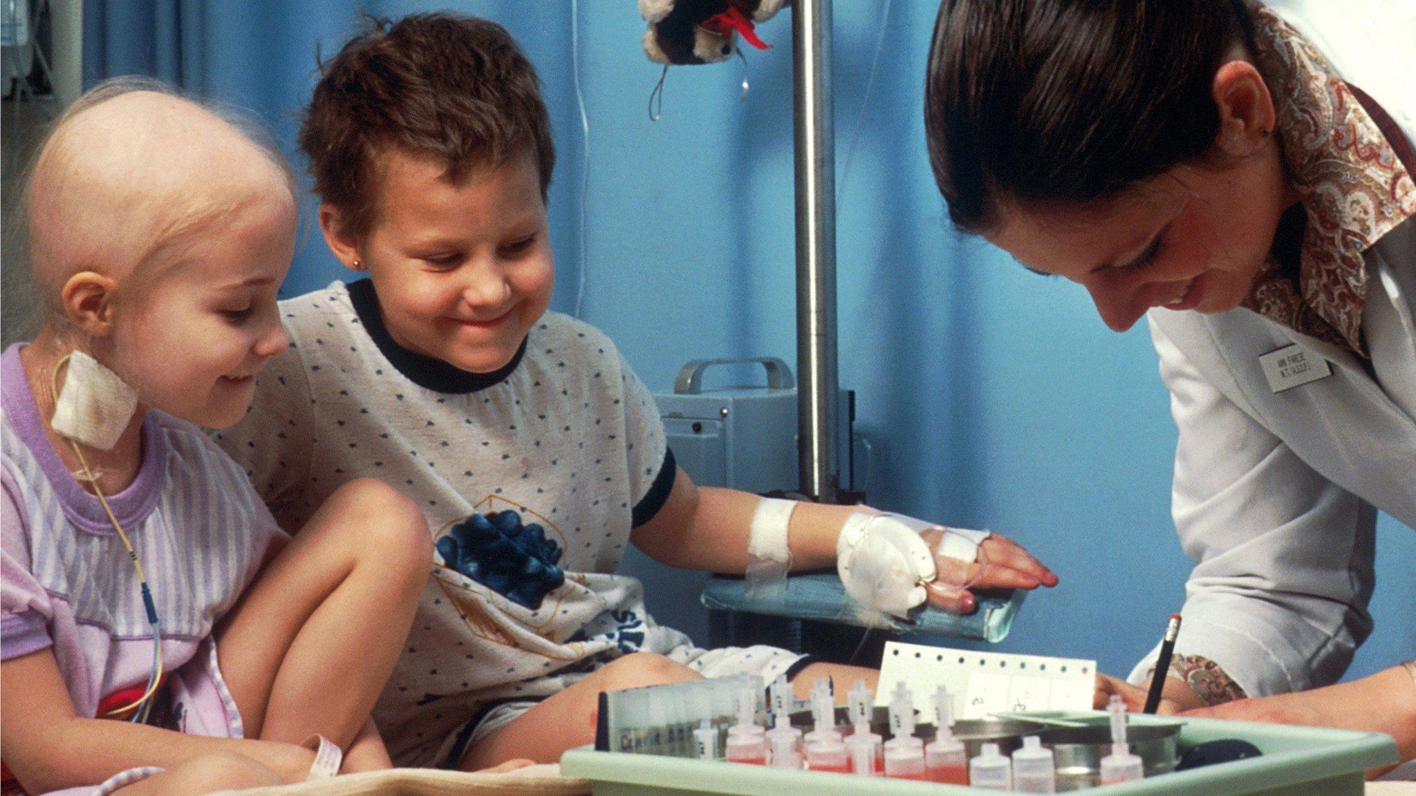 Child having chemotherapy