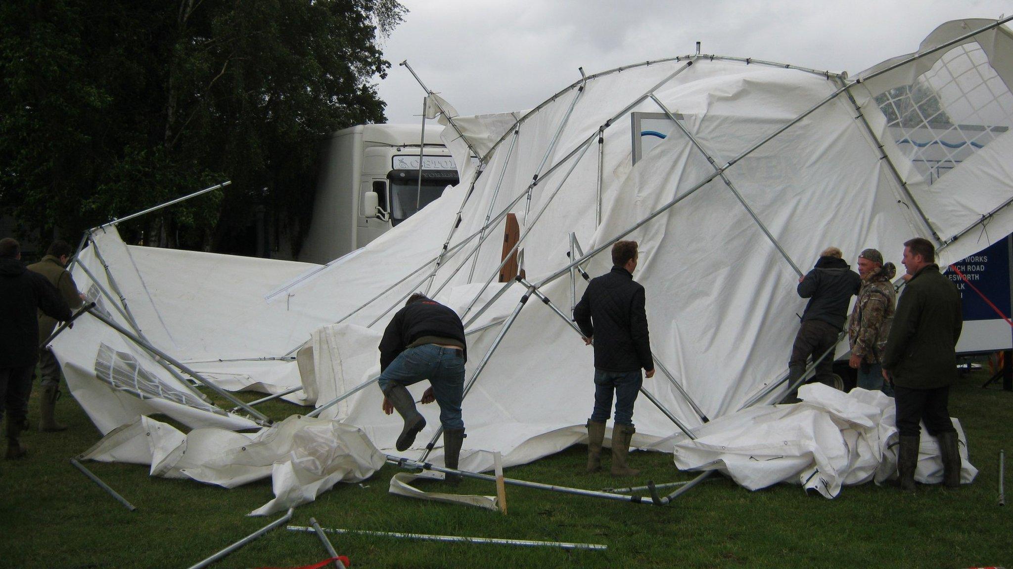 Suffolk Show stall holder's tent