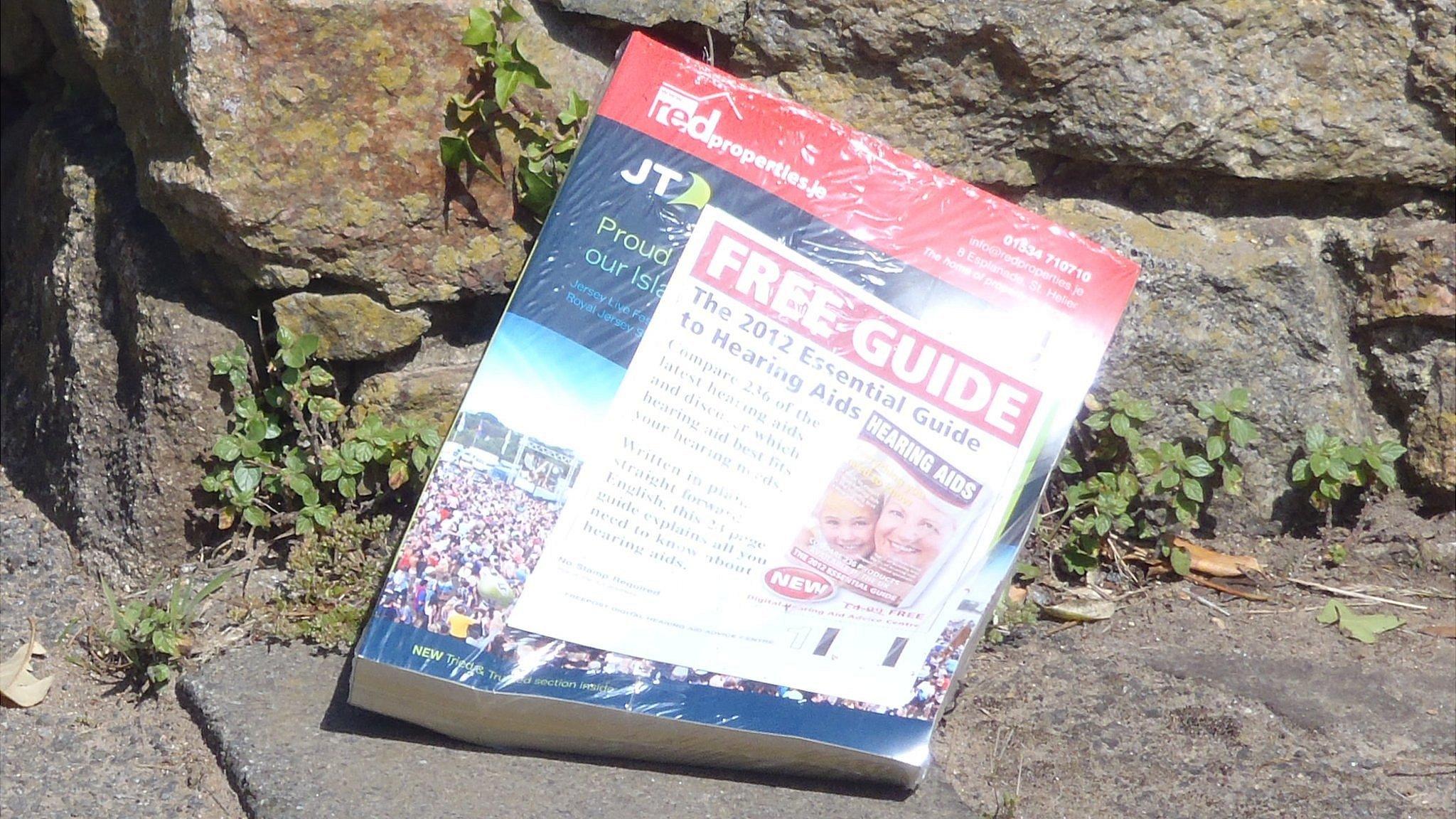 JT Channel Islands phone book left in a driveway