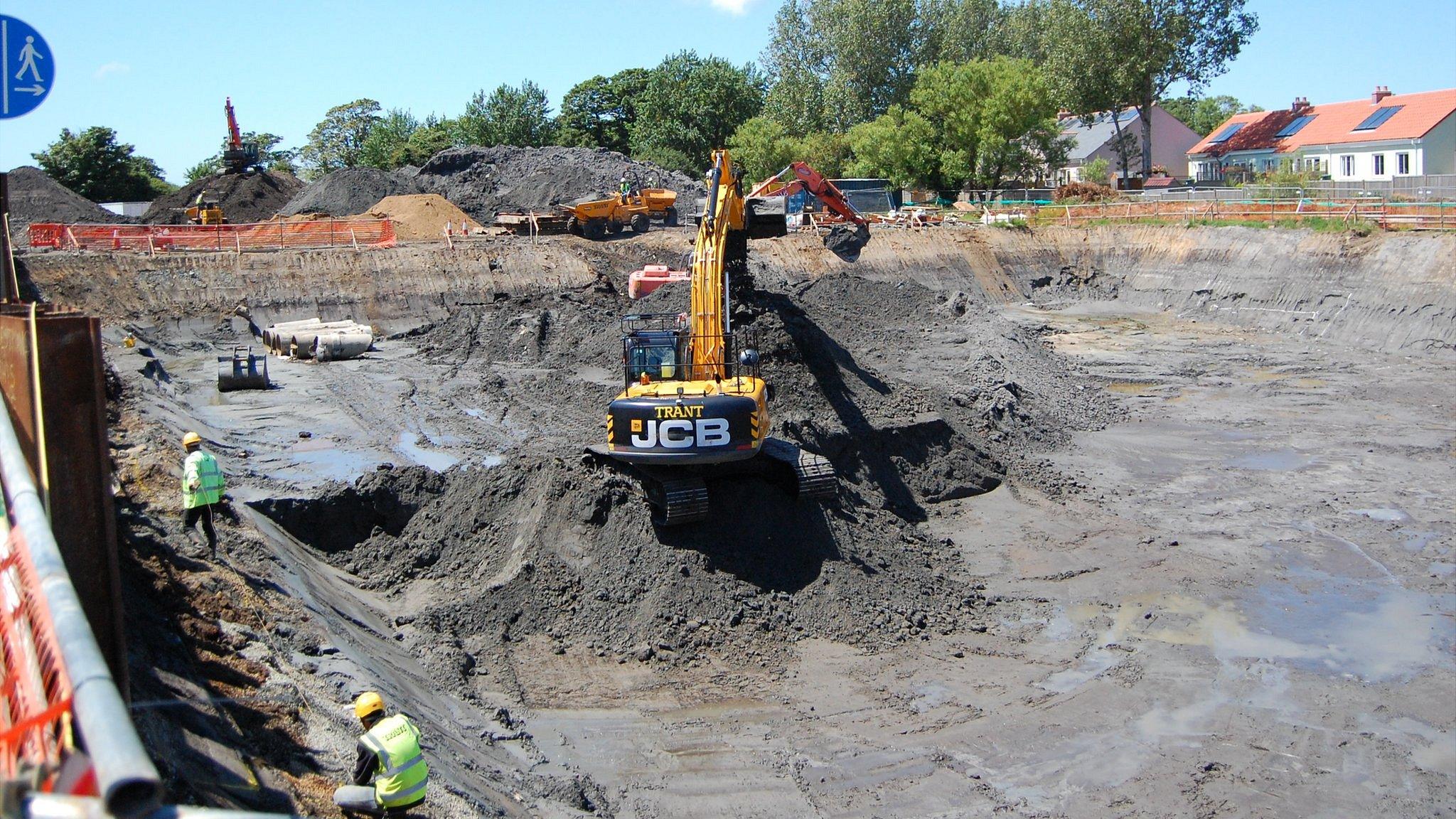 Guernsey Wastewater work to dig a tank to hold excess rainwater