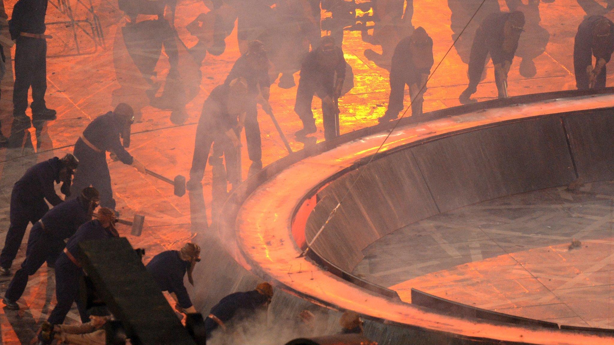 Scene from the Olympic opening ceremony