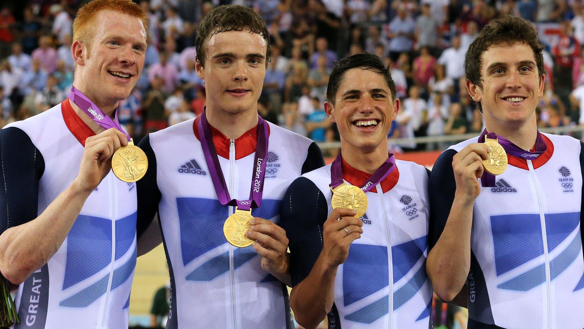 From left: Ed Clancy, Steven Burke, Peter Kennaugh and Geraint Thomas