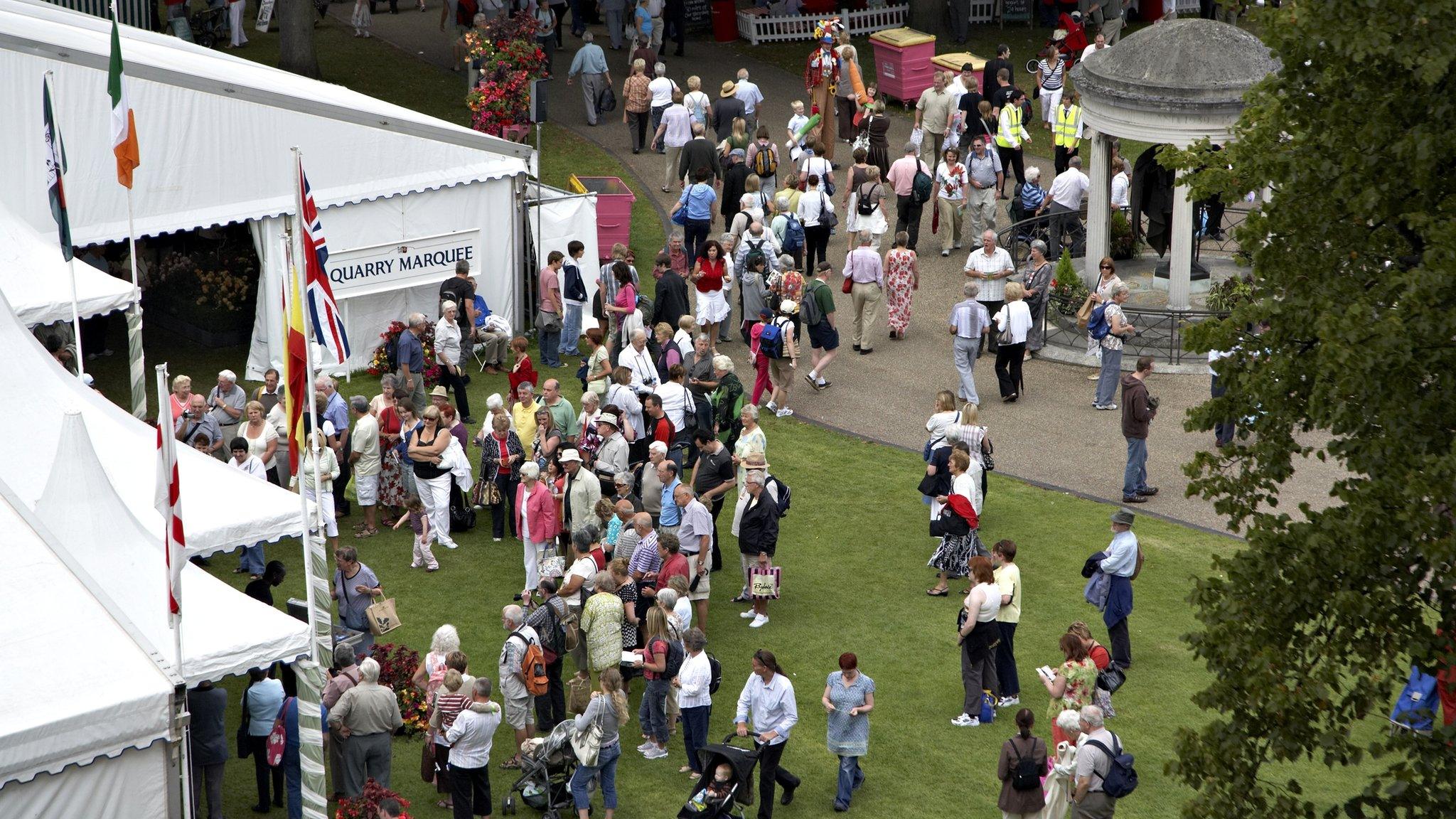 Shrewsbury flower show crowds