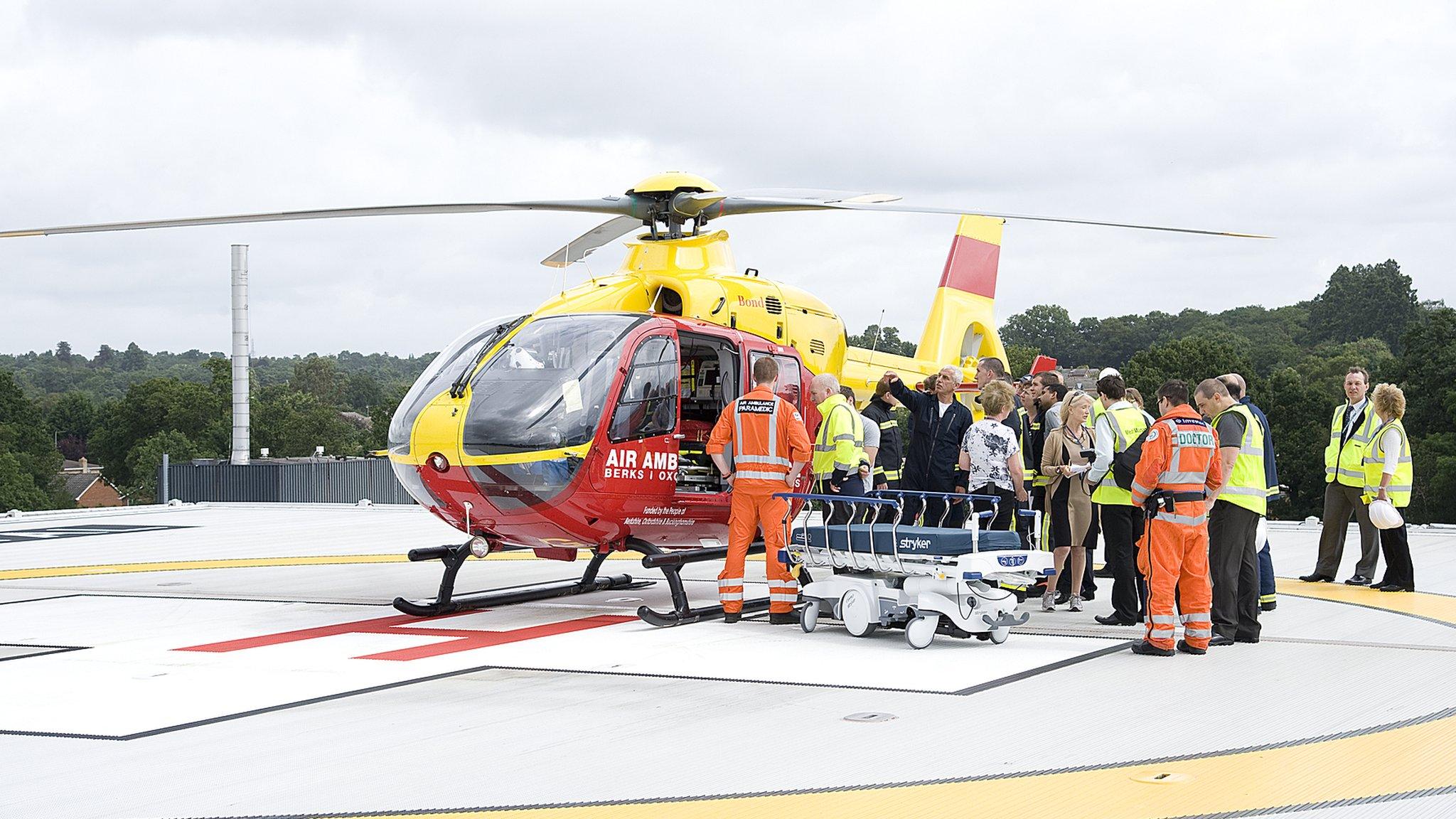 Testing the Frimley Park Hospital helipad