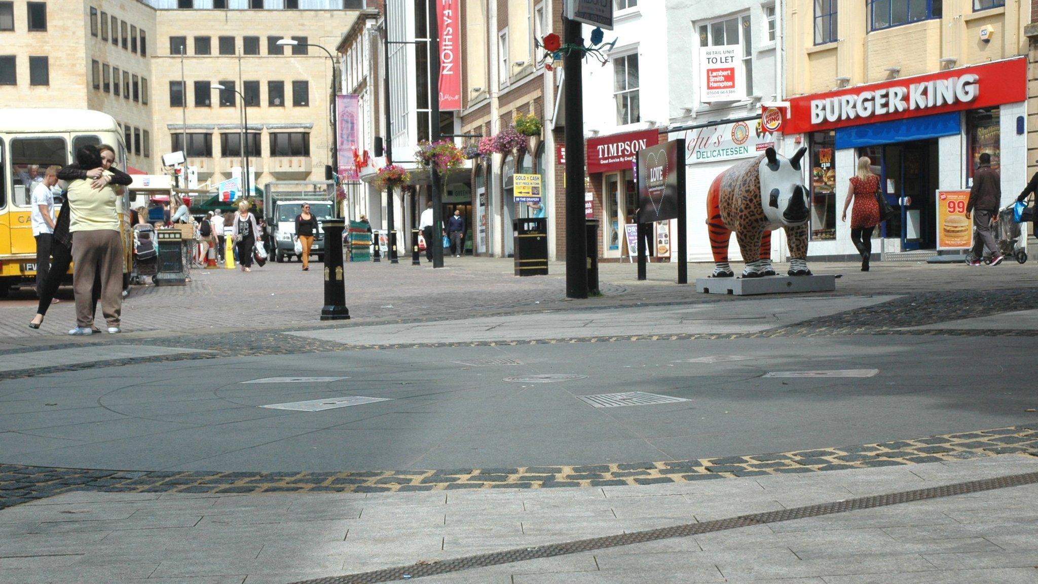 The water fountain at Northampton's market square